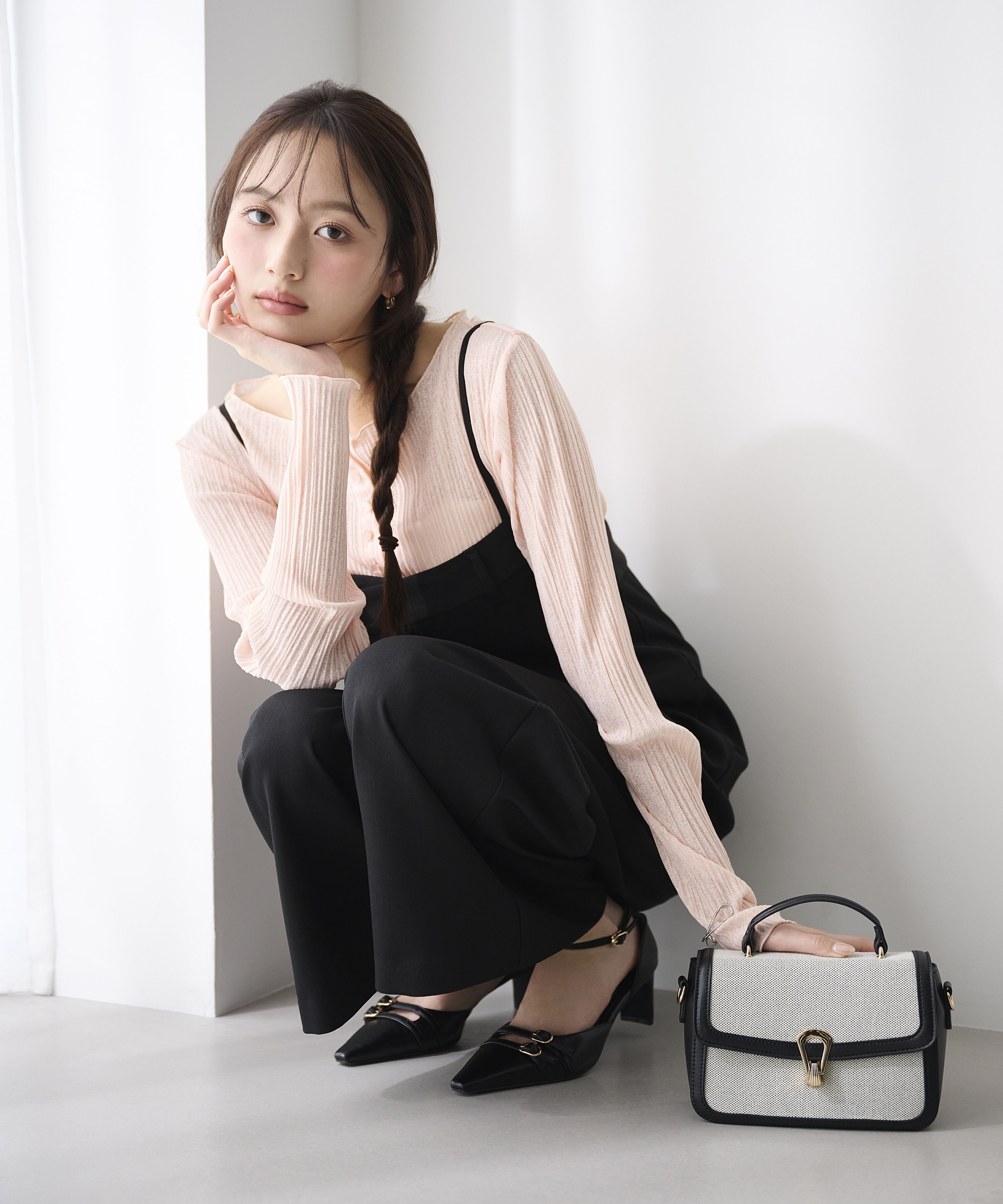 PROPORTION BODY DRESSING「〈a/mie〉前後2wayプリーツカットソーカーディガン 26SS」|Tシャツ・カットソー|