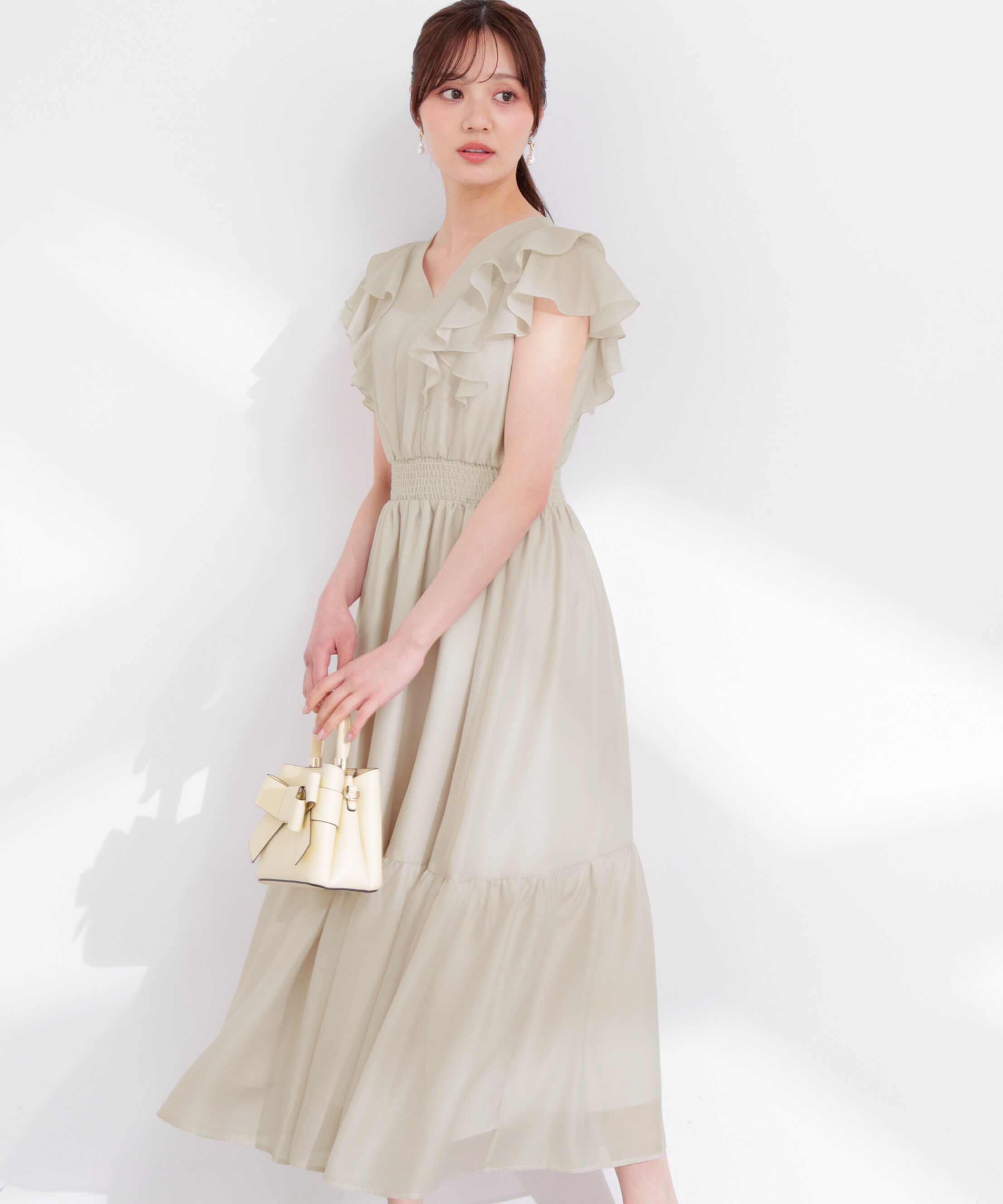 PROPORTION BODY DRESSING「ラッフルスリーブワンピース 26SS」|ワンピース|