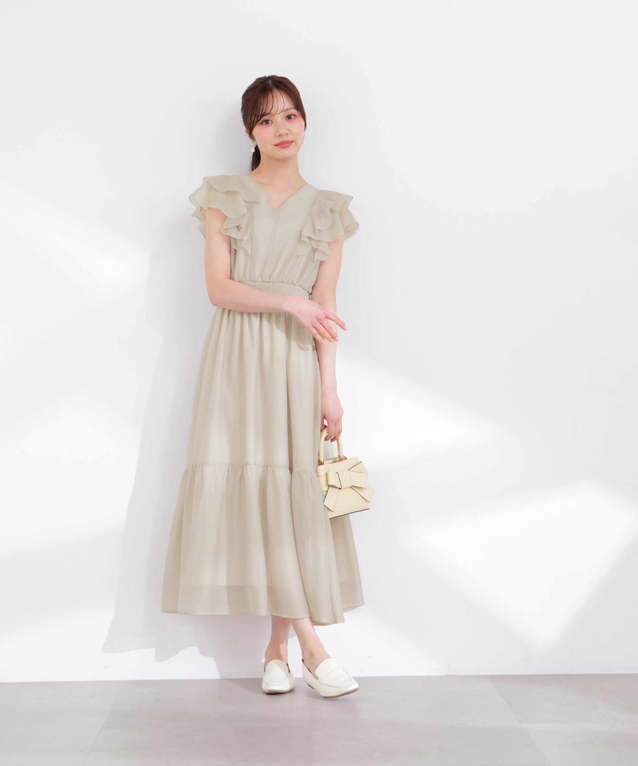 PROPORTION BODY DRESSING「ラッフルスリーブワンピース 26SS」|ワンピース|