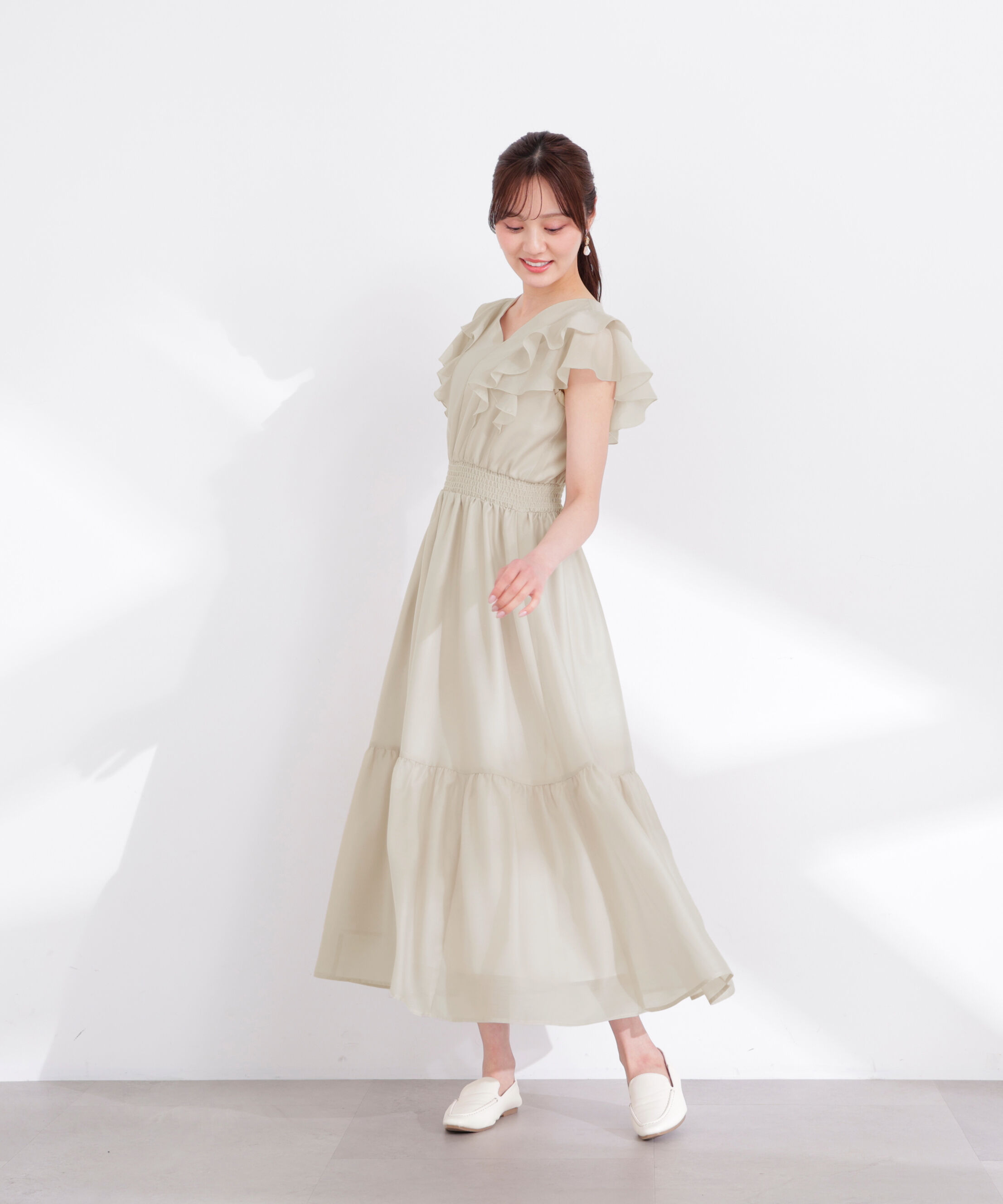 PROPORTION BODY DRESSING「ラッフルスリーブワンピース 26SS」|ワンピース|