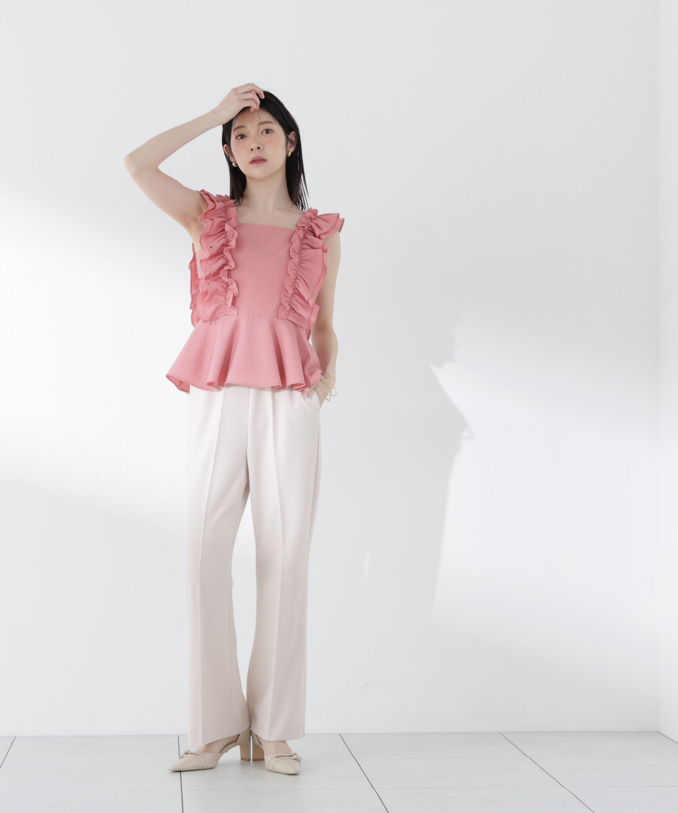 PROPORTION BODY DRESSING「〈a/mie〉セミフレアーパンツ26SS」|その他|エクリュ1