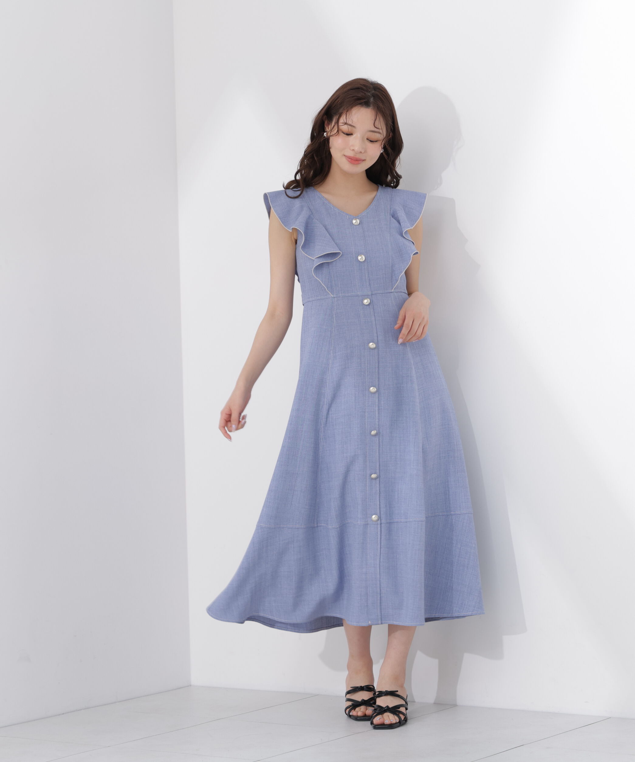 PROPORTION BODY DRESSING「フロントボタンステッチワンピース26SS」|ワンピース|