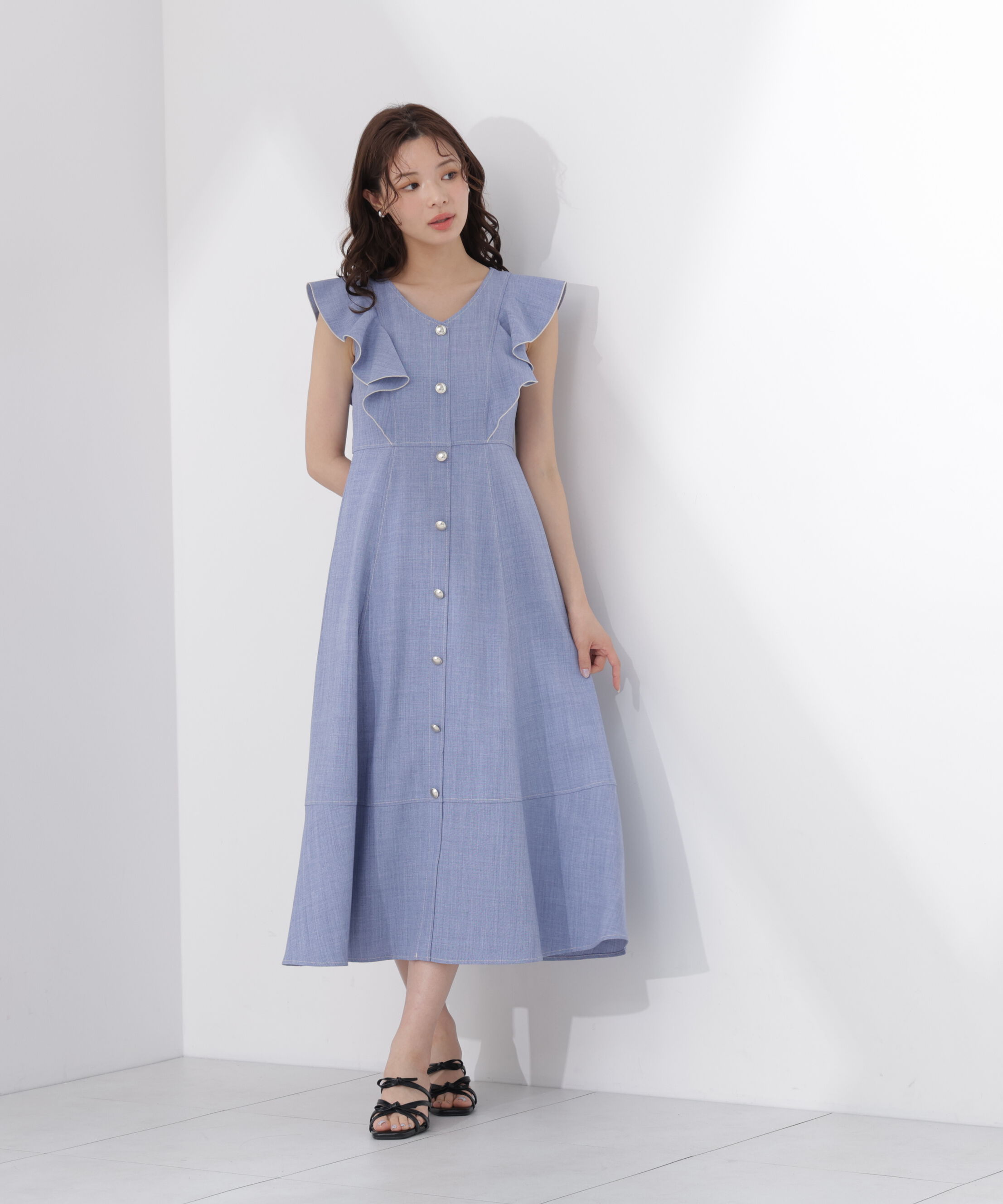 PROPORTION BODY DRESSING「フロントボタンステッチワンピース26SS」|ワンピース|