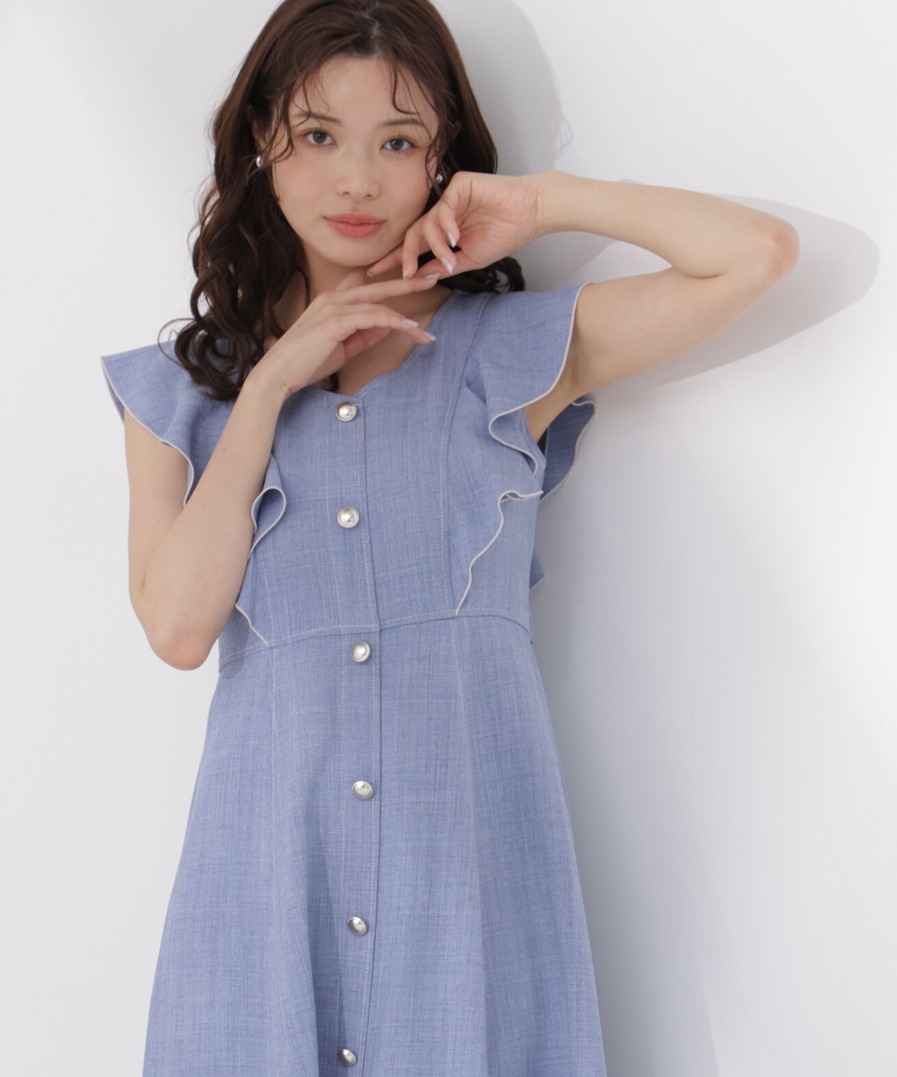 PROPORTION BODY DRESSING「フロントボタンステッチワンピース26SS」|ワンピース|