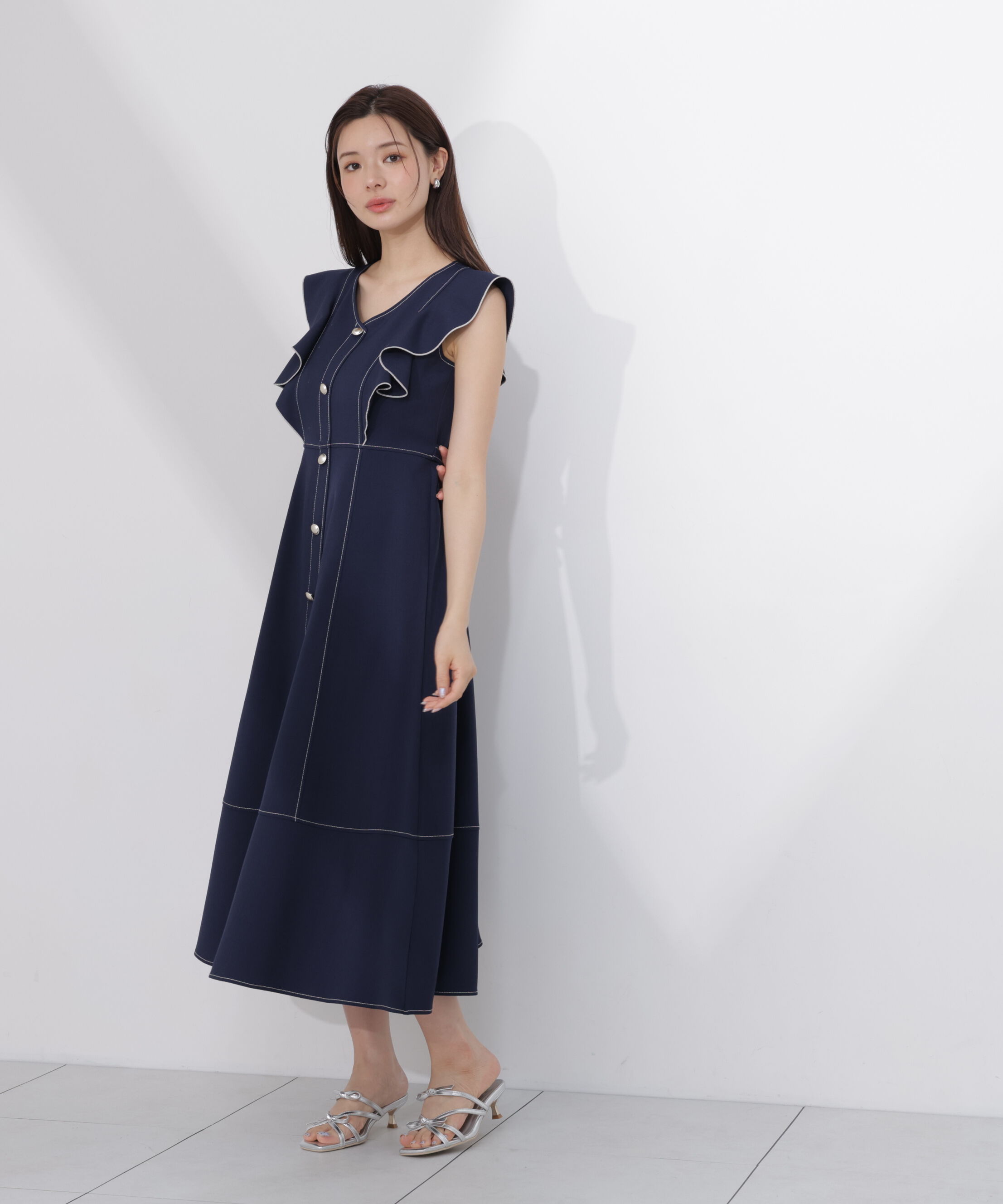 PROPORTION BODY DRESSING「フロントボタンステッチワンピース26SS」|ワンピース|