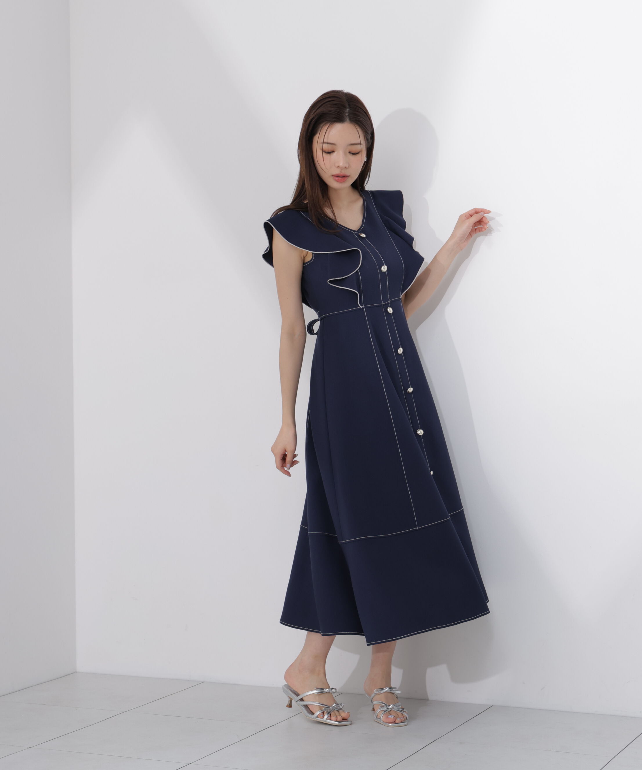 PROPORTION BODY DRESSING「フロントボタンステッチワンピース26SS」|ワンピース|