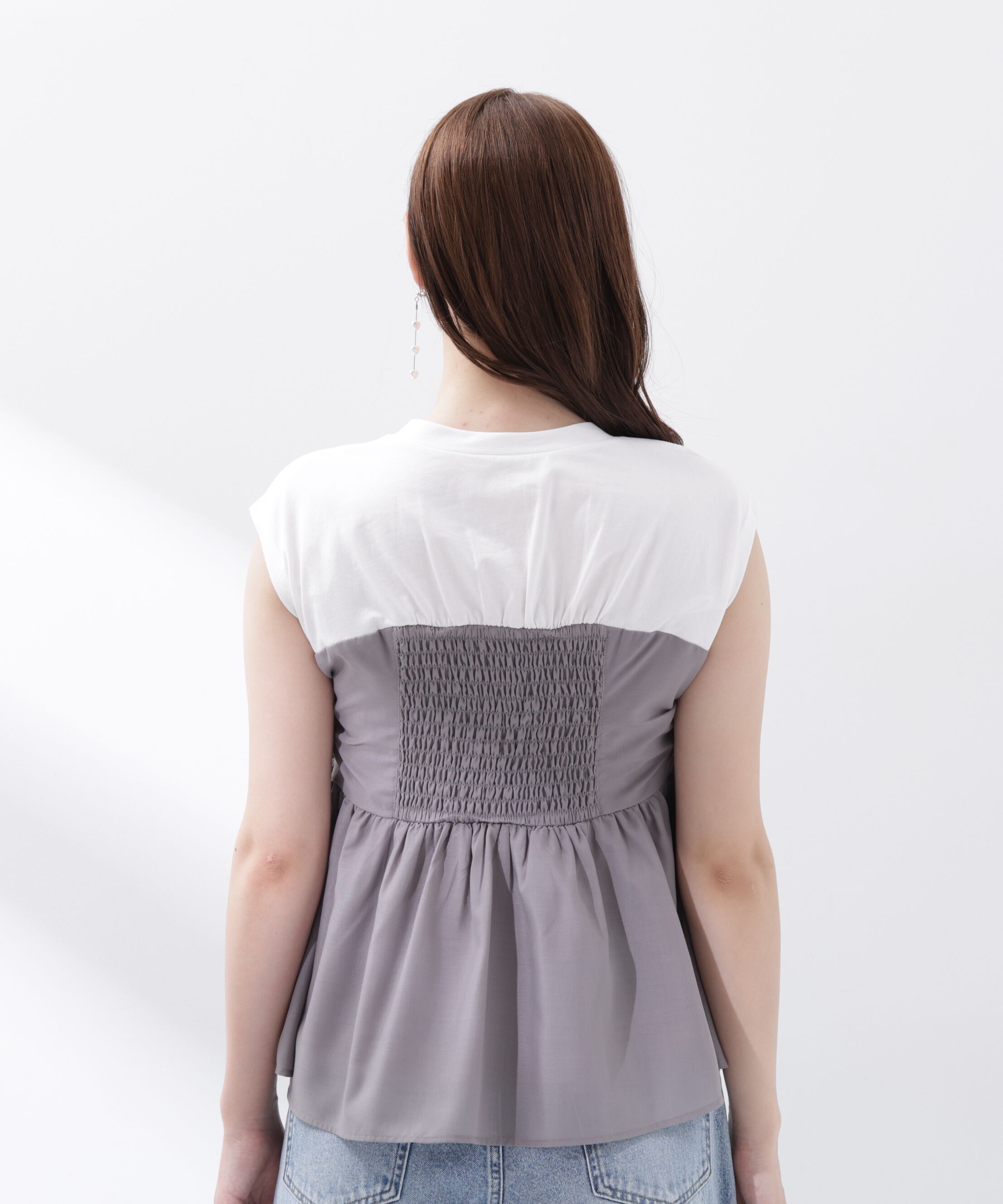 PROPORTION BODY DRESSING「フロントリボンドッキングカットソー」|Tシャツ・カットソー|