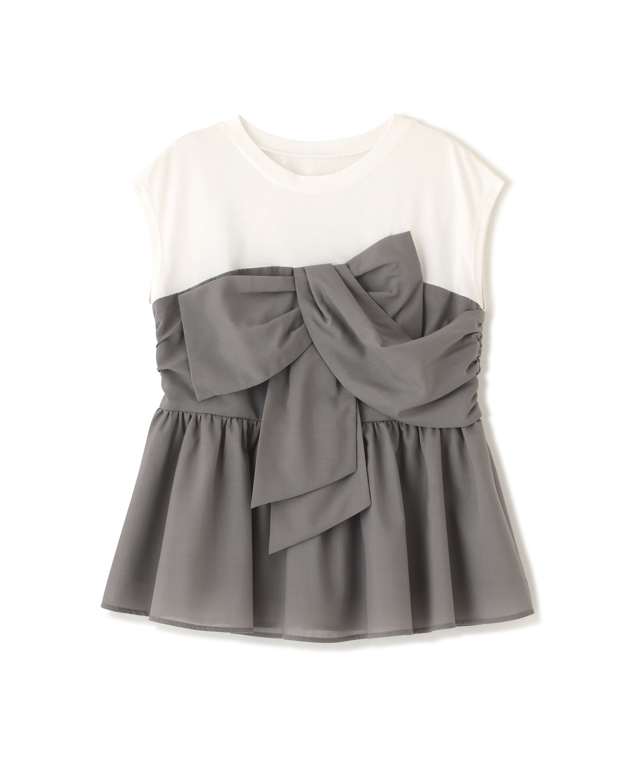 PROPORTION BODY DRESSING「フロントリボンドッキングカットソー」|Tシャツ・カットソー|