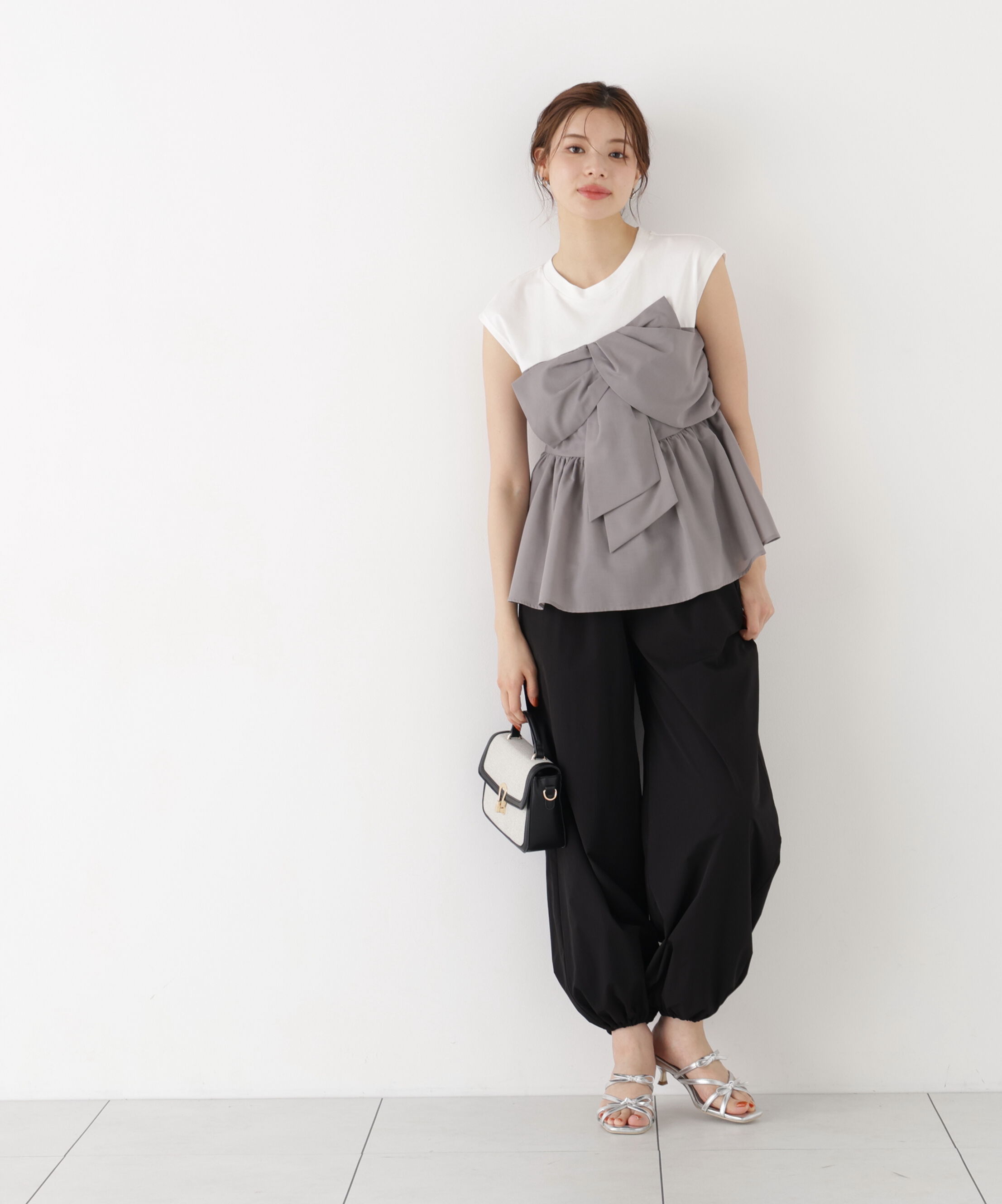 PROPORTION BODY DRESSING「フロントリボンドッキングカットソー」|Tシャツ・カットソー|