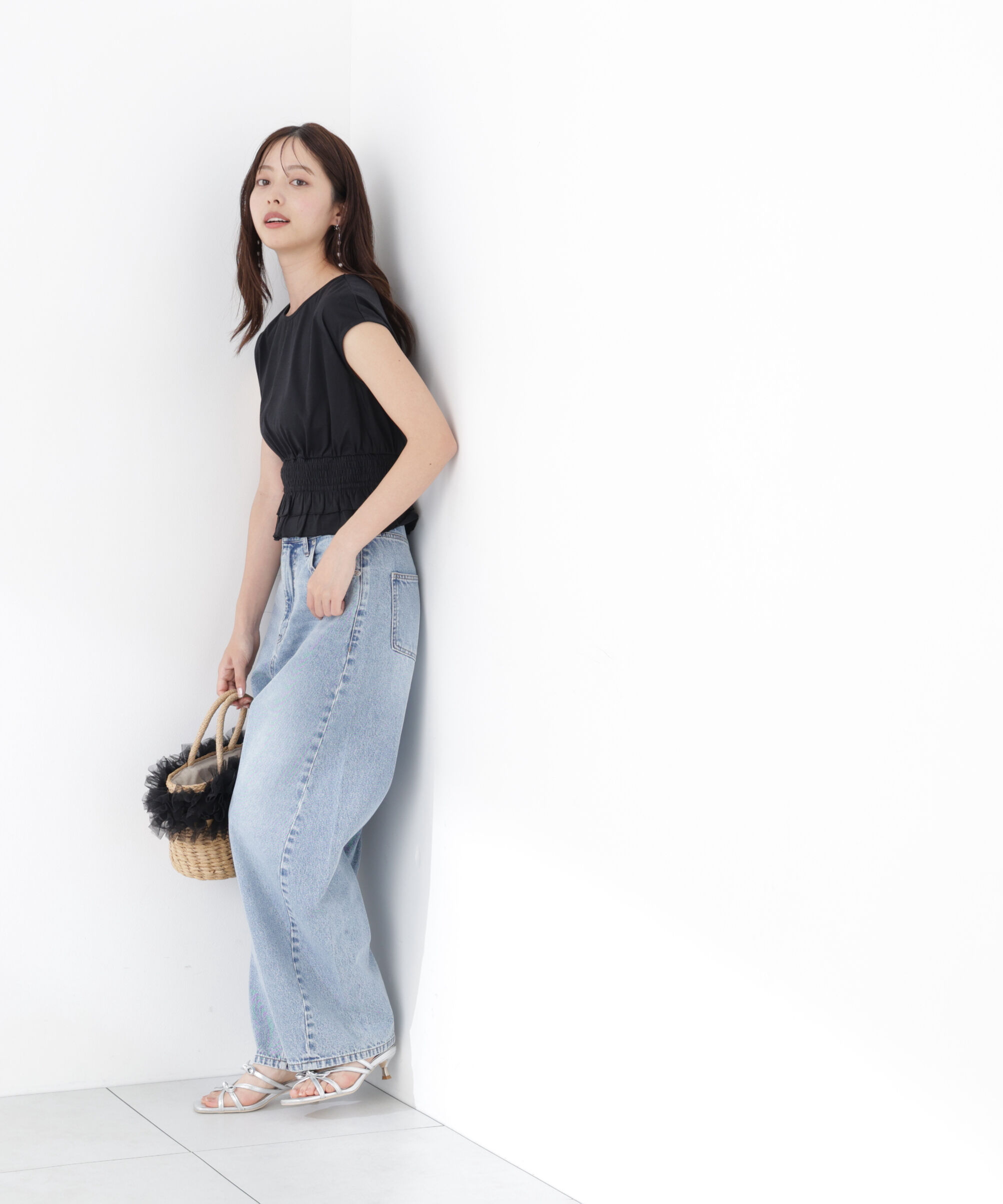 PROPORTION BODY DRESSING「ウエストギャザーカットトップス」|Tシャツ・カットソー|
