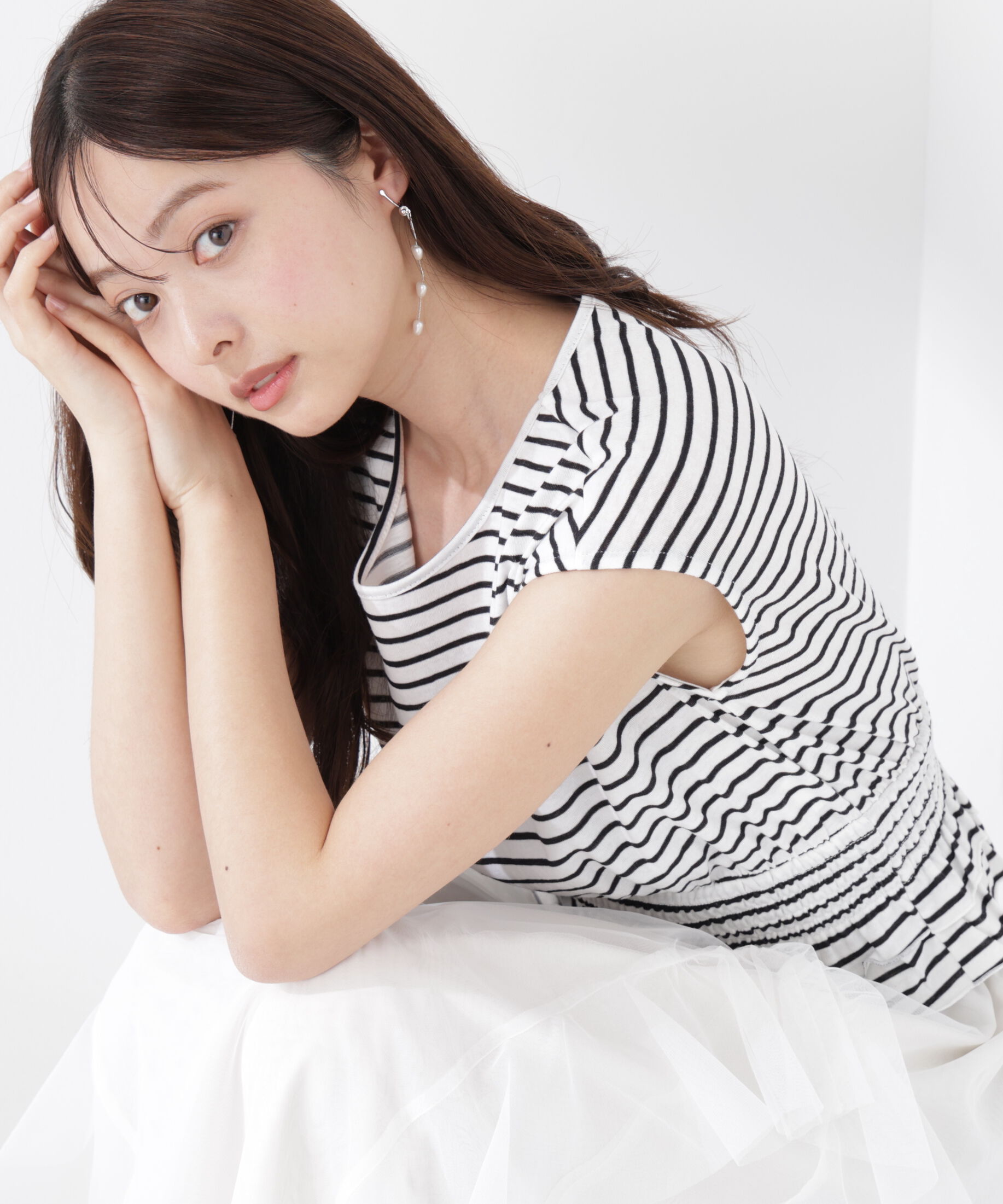 PROPORTION BODY DRESSING「ウエストギャザーカットトップス」|Tシャツ・カットソー|