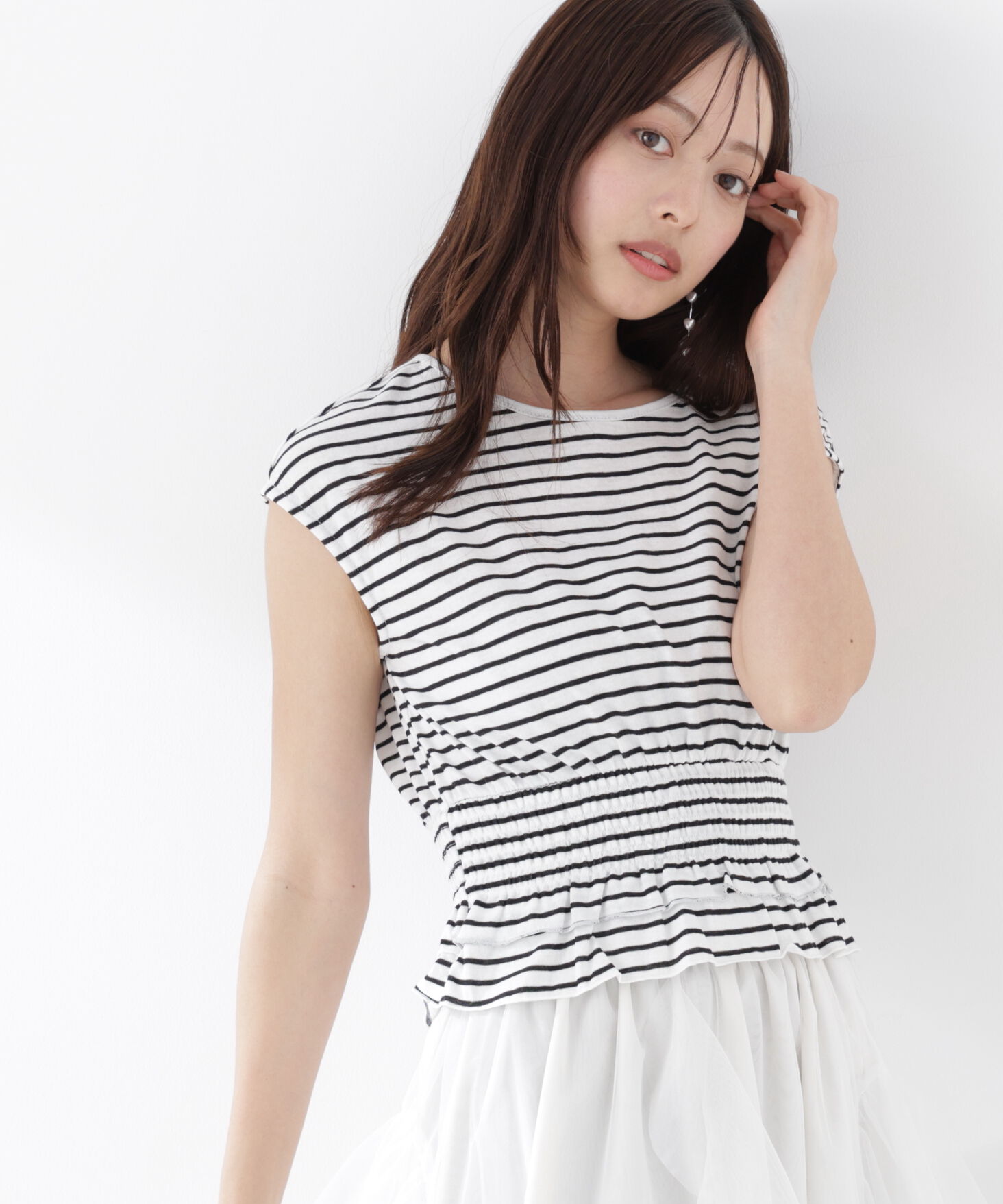 PROPORTION BODY DRESSING「ウエストギャザーカットトップス」|Tシャツ・カットソー|