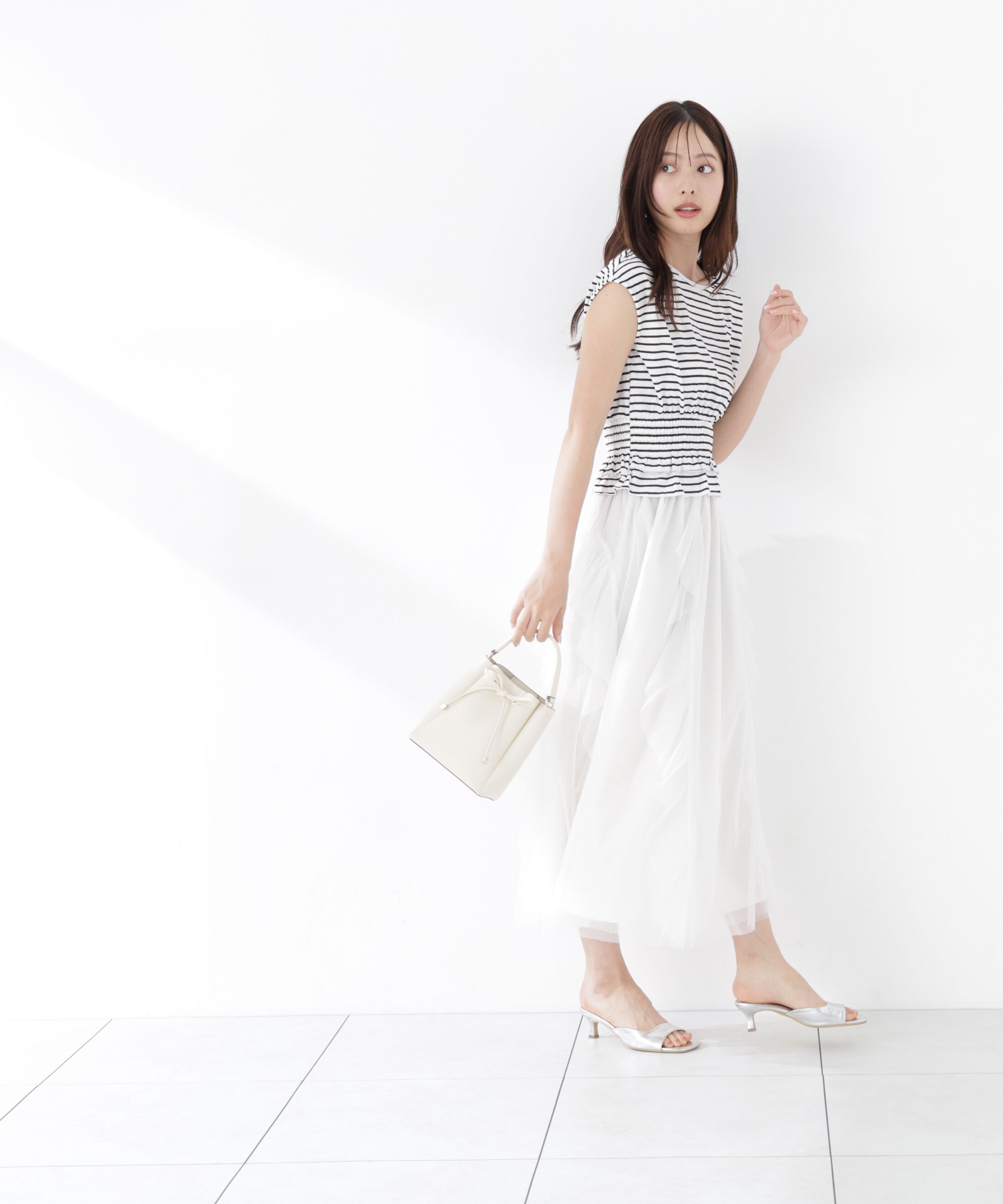 PROPORTION BODY DRESSING「ウエストギャザーカットトップス」|Tシャツ・カットソー|
