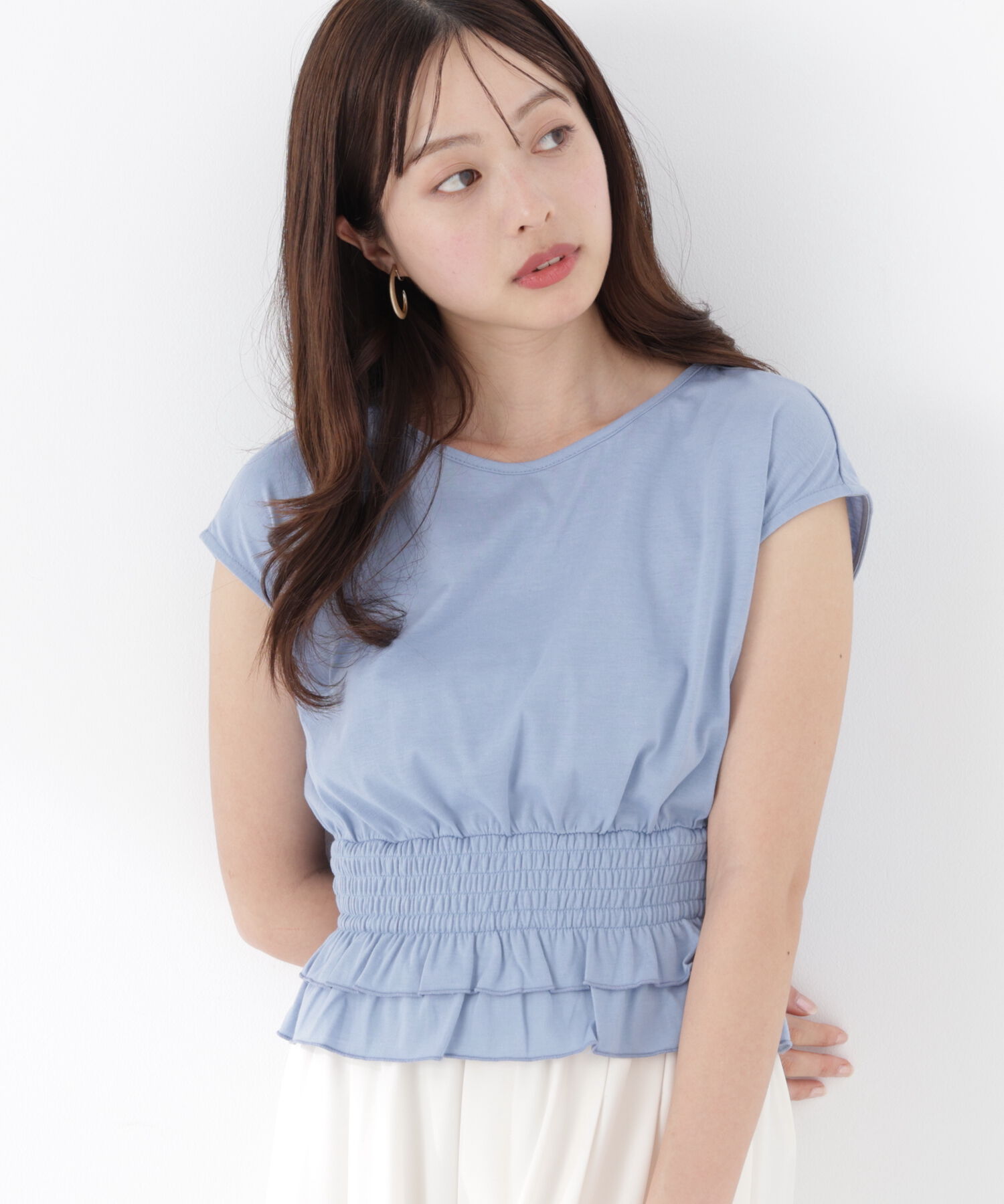 PROPORTION BODY DRESSING「ウエストギャザーカットトップス」|Tシャツ・カットソー|
