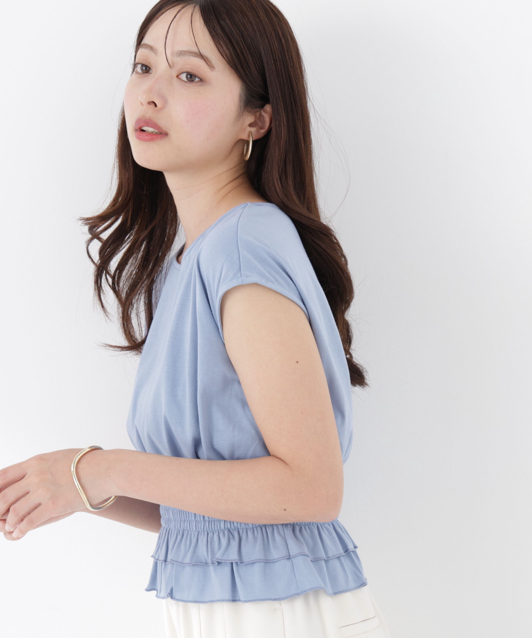 PROPORTION BODY DRESSING「ウエストギャザーカットトップス」|Tシャツ・カットソー|