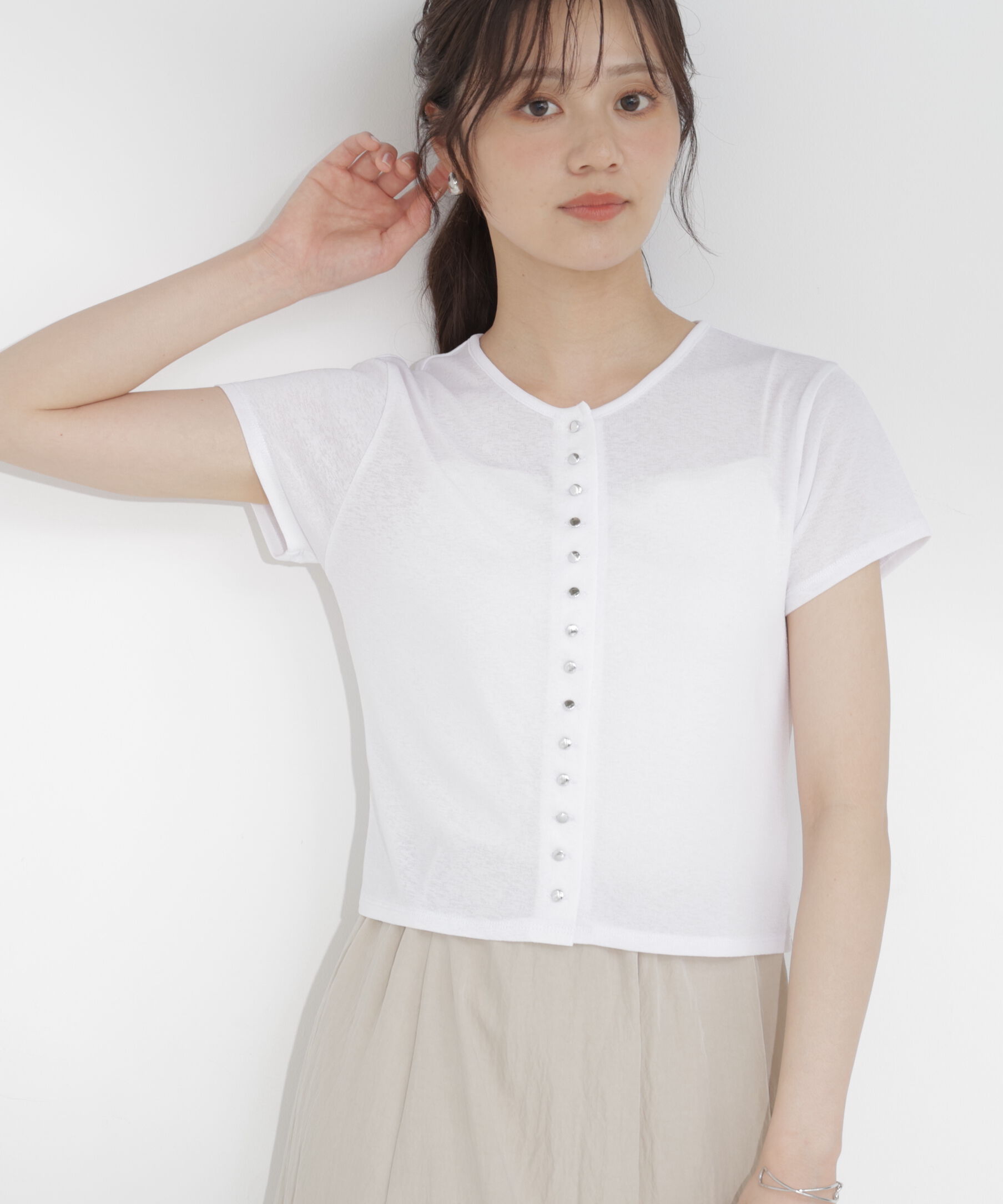 PROPORTION BODY DRESSING「＜a/mie＞テクスチャーカーディガン」|Tシャツ・カットソー|