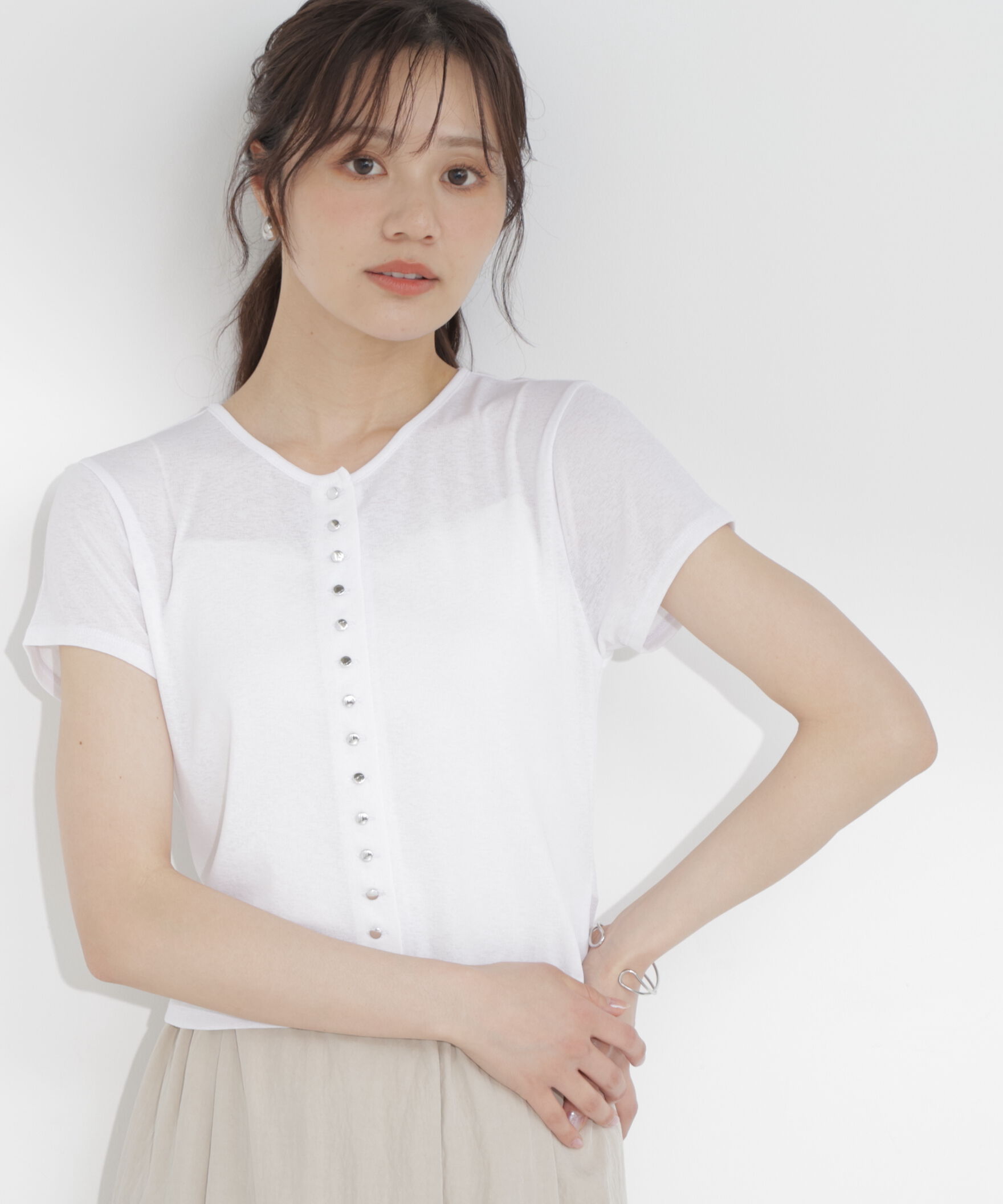 PROPORTION BODY DRESSING「＜a/mie＞テクスチャーカーディガン」|Tシャツ・カットソー|