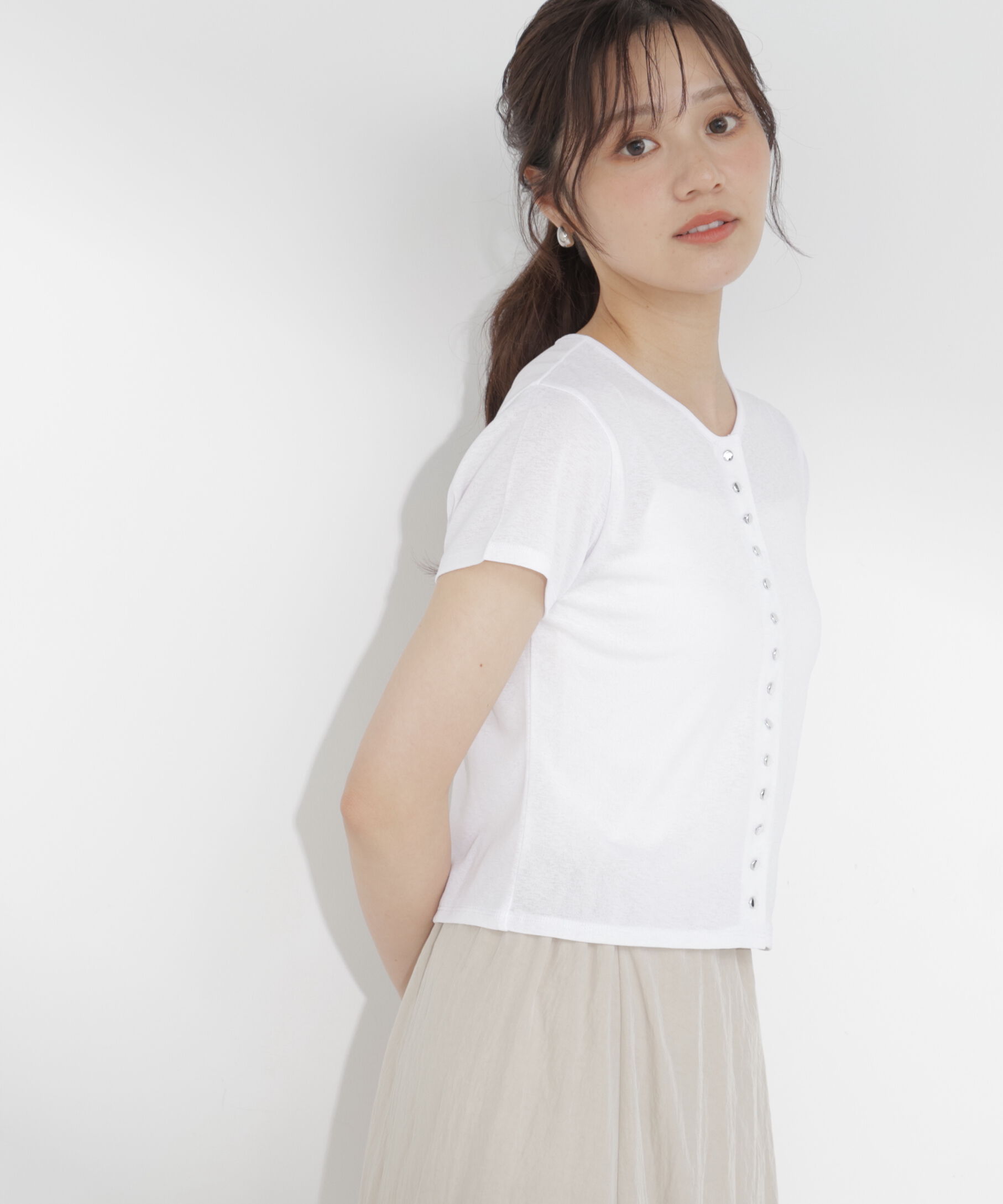 PROPORTION BODY DRESSING「＜a/mie＞テクスチャーカーディガン」|Tシャツ・カットソー|