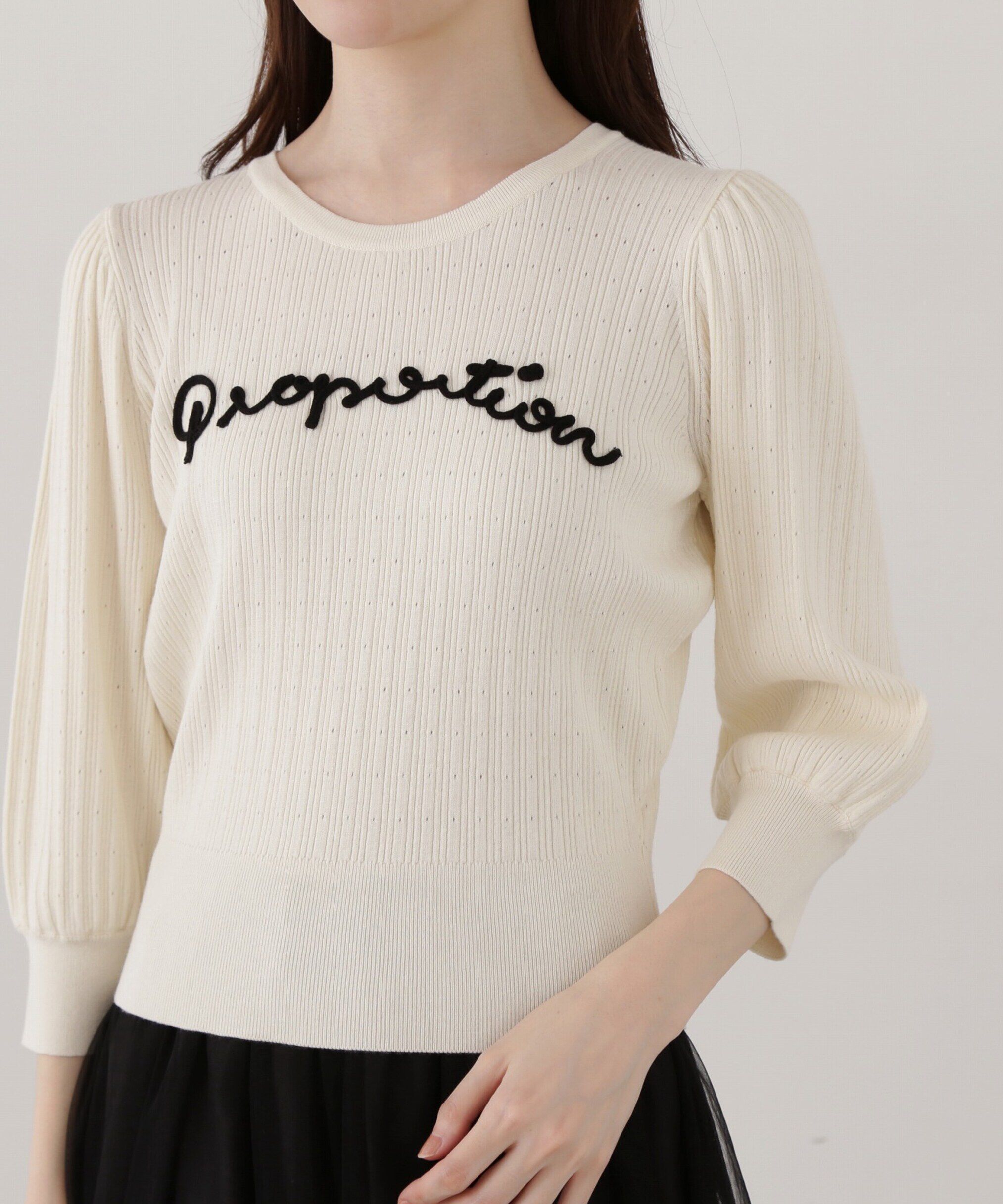 PROPORTION BODY DRESSING「コード刺繍ニット」|ニット・セーター|