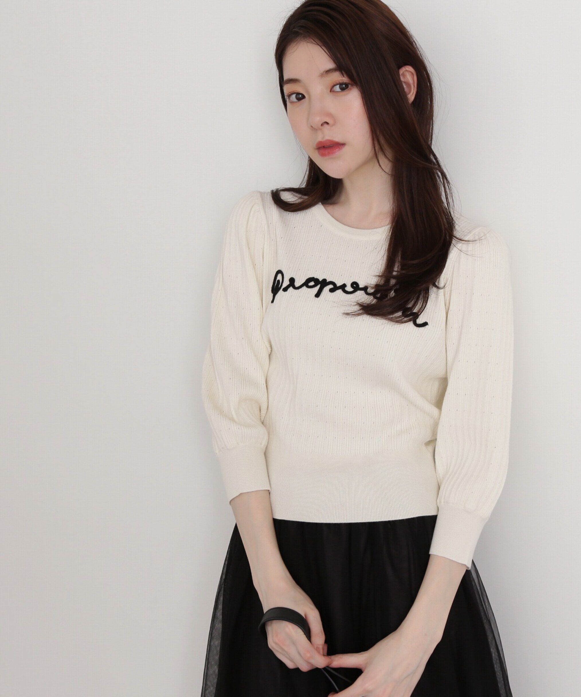 PROPORTION BODY DRESSING「コード刺繍ニット」|ニット・セーター|