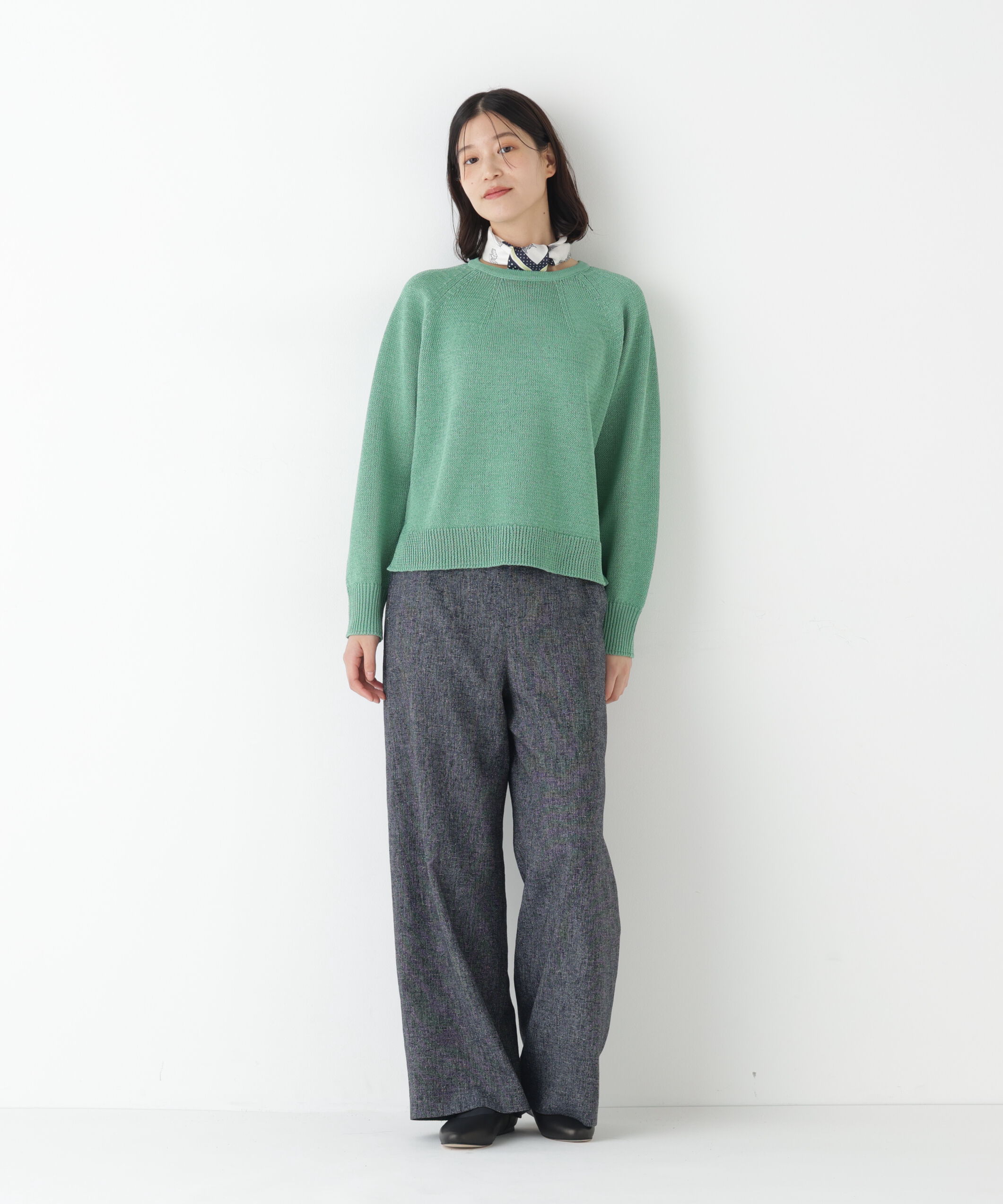  「◆≪定番 / 洗える≫ ギマコットン求心プルオーバー」|ニット・セーター|