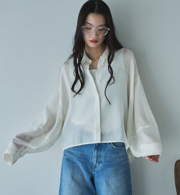 Doux archives「メッシュドルマンシャツ」|シャツ・ブラウス|