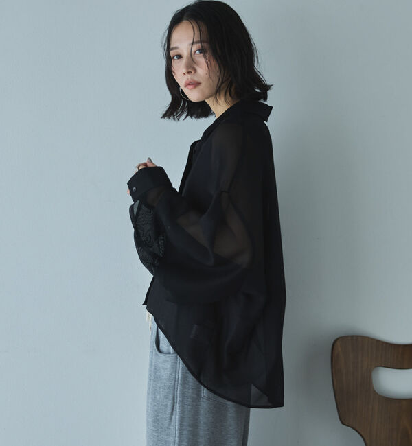 Doux archives「メッシュドルマンシャツ」|シャツ・ブラウス|