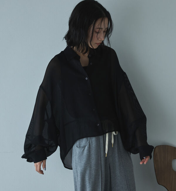 Doux archives「メッシュドルマンシャツ」|シャツ・ブラウス|