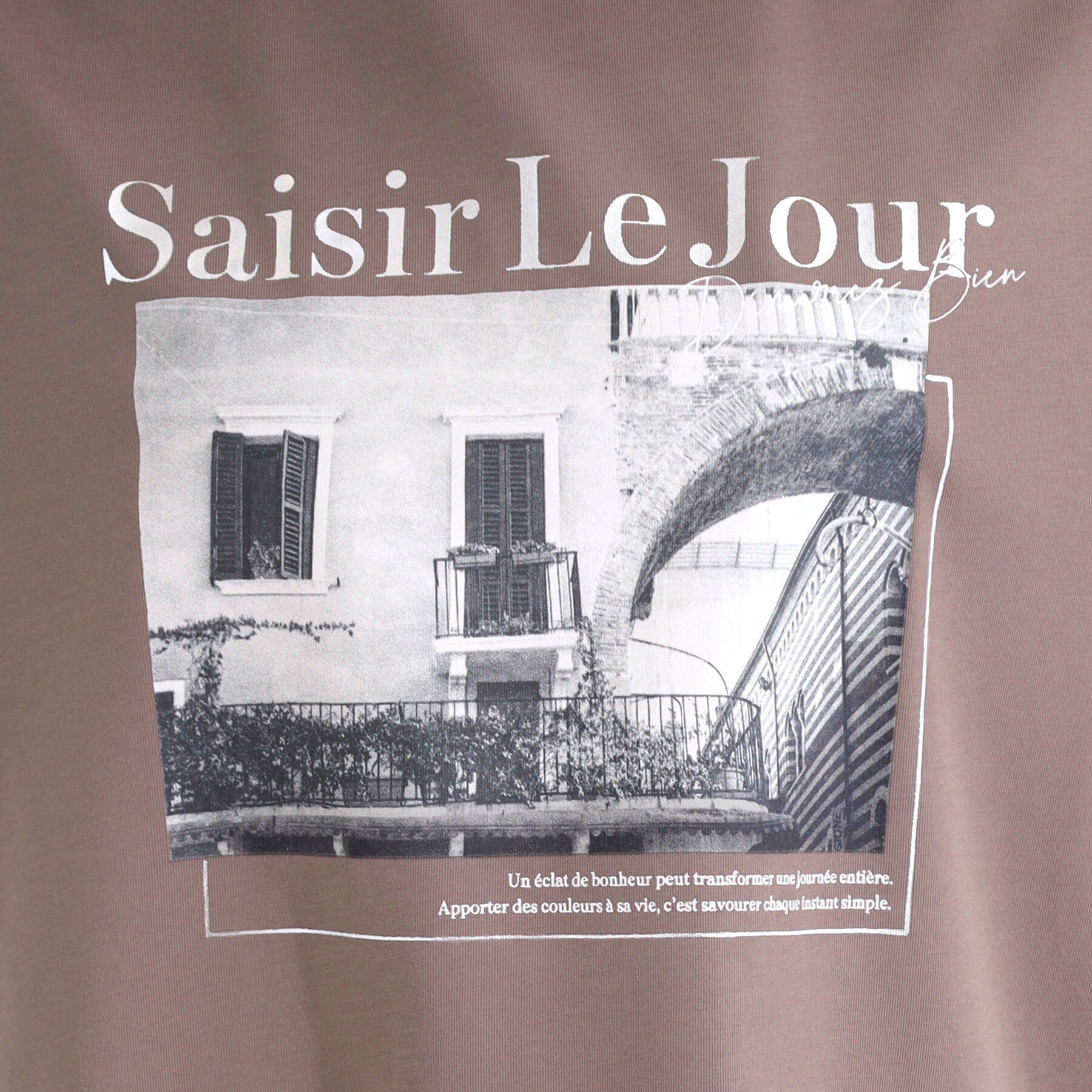 SHOO･LA･RUE「【ひんやり/S-LL/洗濯機可】色・柄選べる お袖チュールレイヤード プリントアソートTシャツ」|Tシャツ・カットソー|