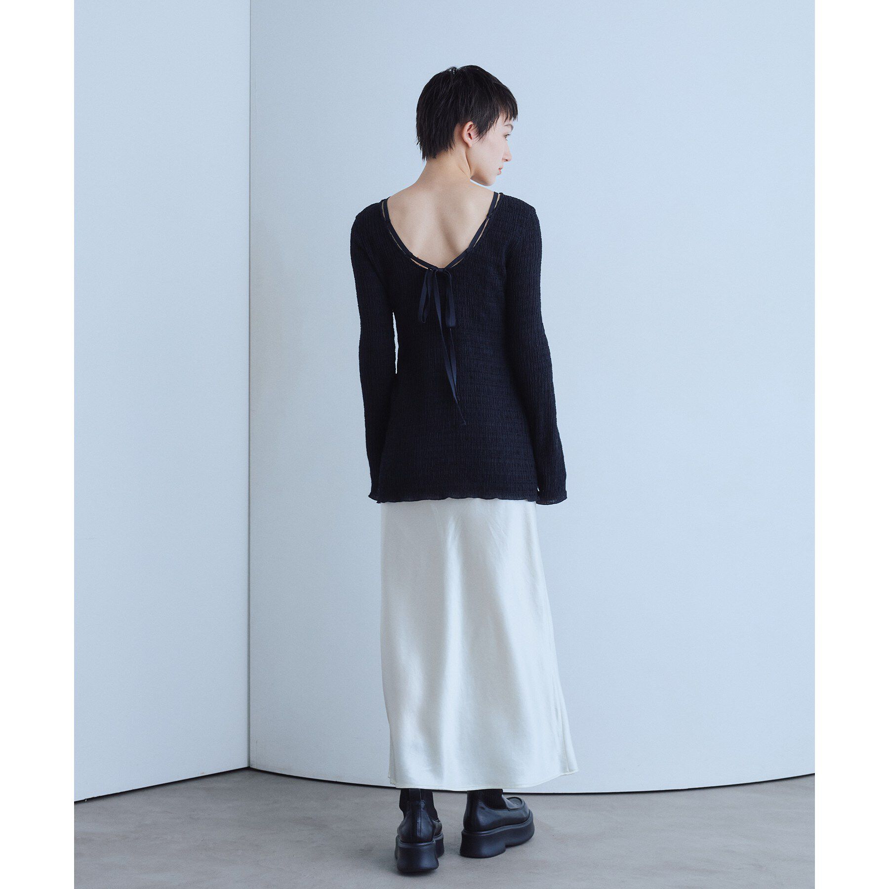 CODE A「open back check tunic」|Tシャツ・カットソー|