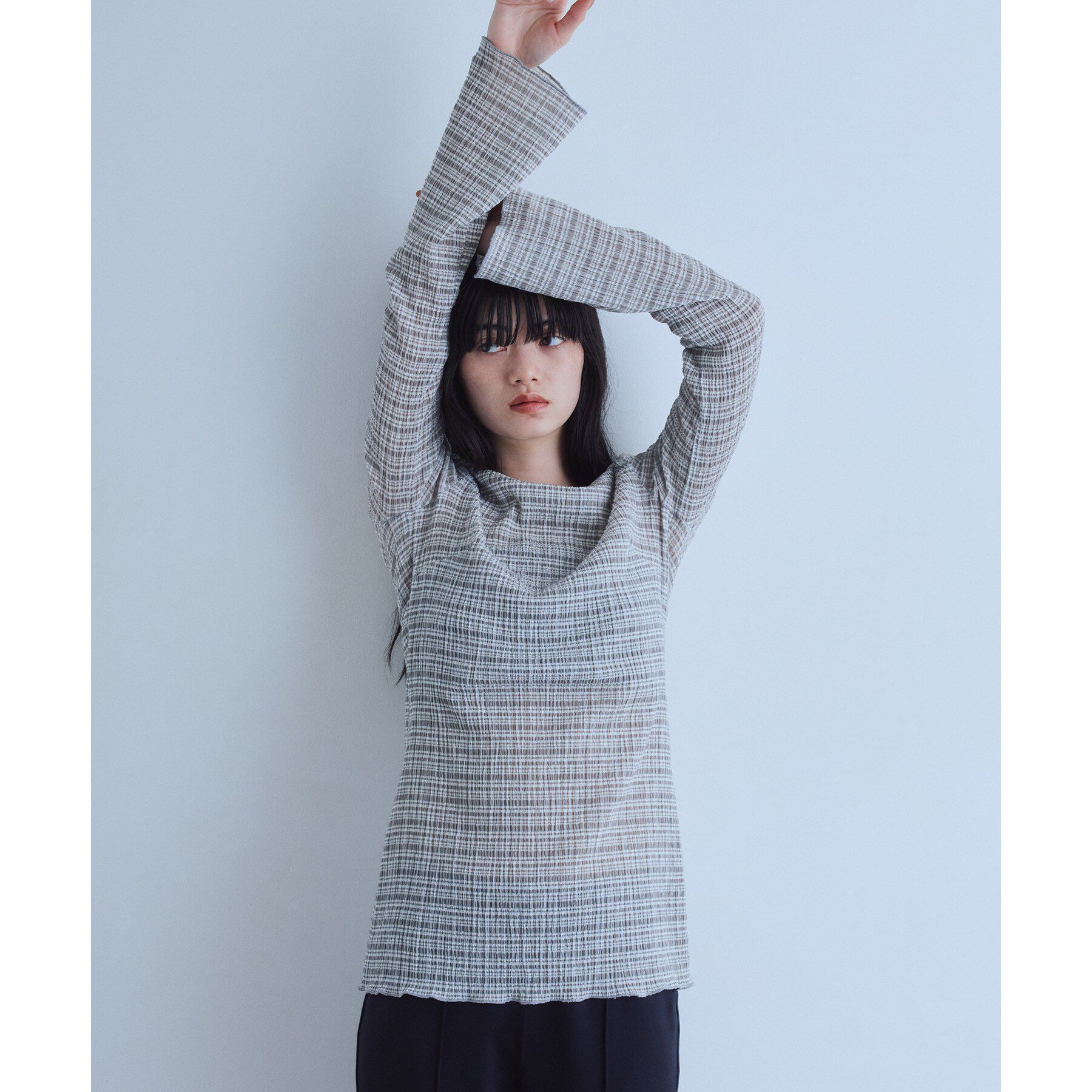 CODE A「open back check tunic」|Tシャツ・カットソー|