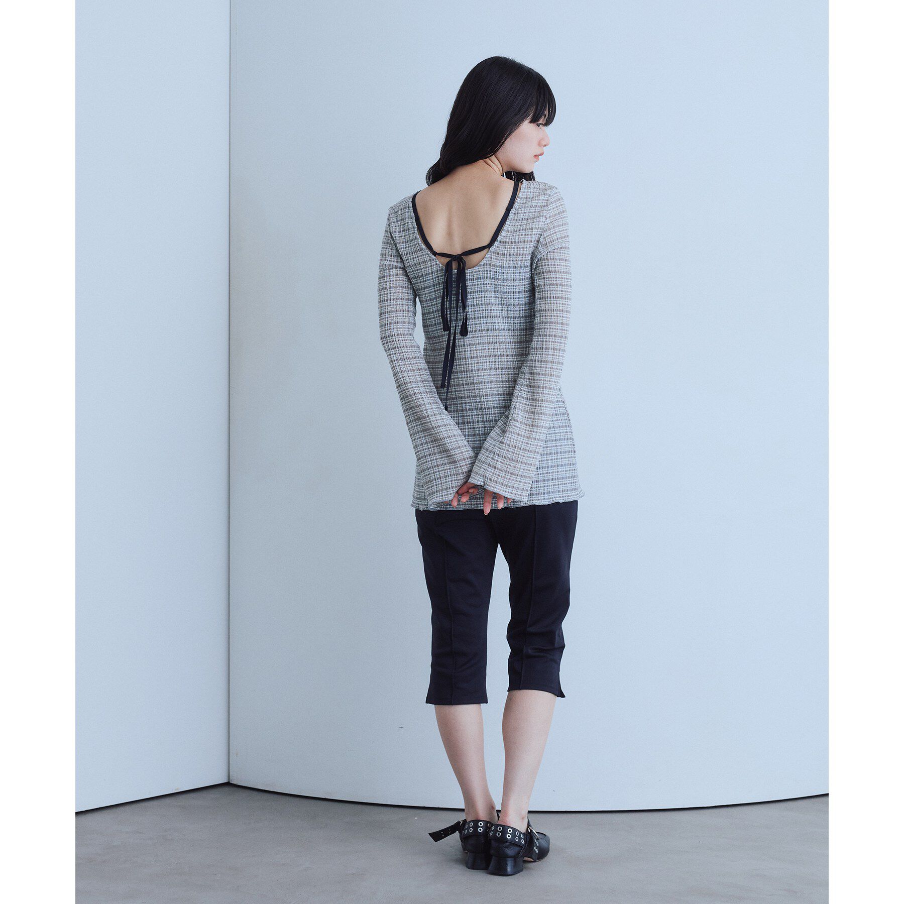 CODE A「open back check tunic」|Tシャツ・カットソー|