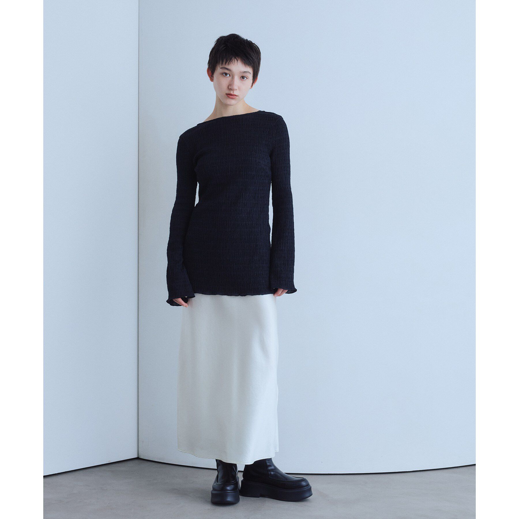 CODE A「open back check tunic」|Tシャツ・カットソー|