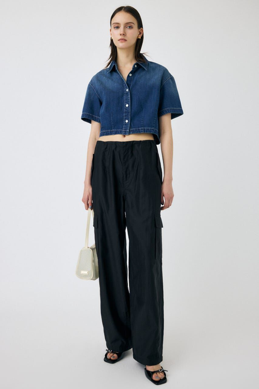 MOUSSY「DENIM CROP シャツ」|シャツ・ブラウス|