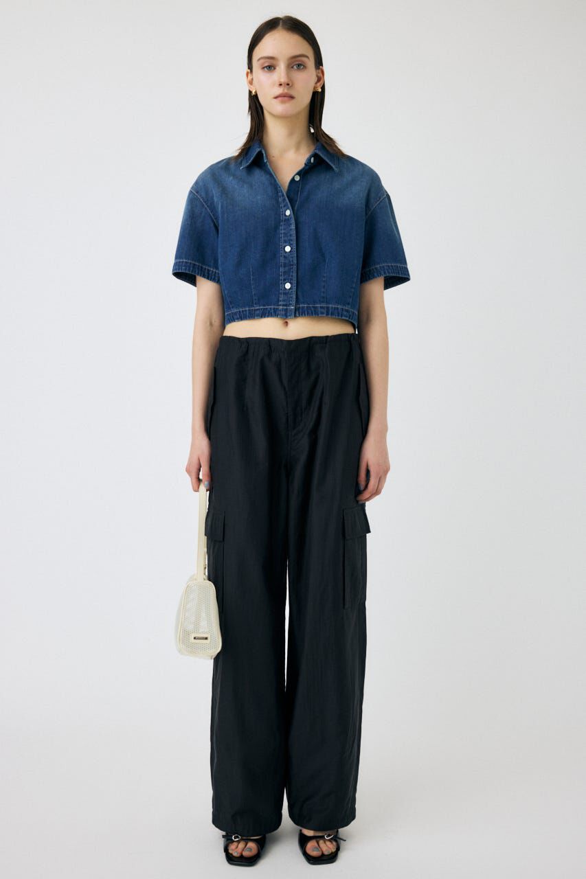 MOUSSY「DENIM CROP シャツ」|シャツ・ブラウス|