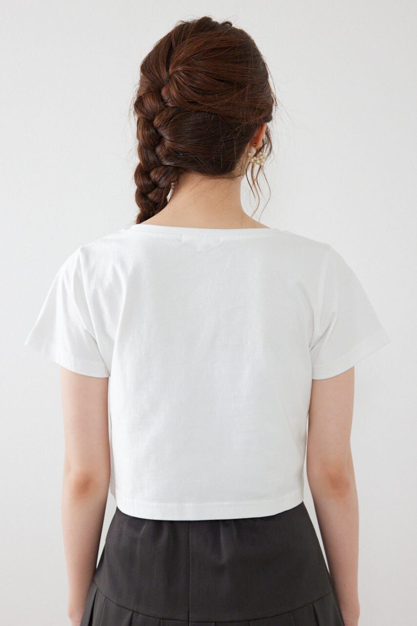 rienda「デコラティブロゴTシャツ」|Tシャツ・カットソー|