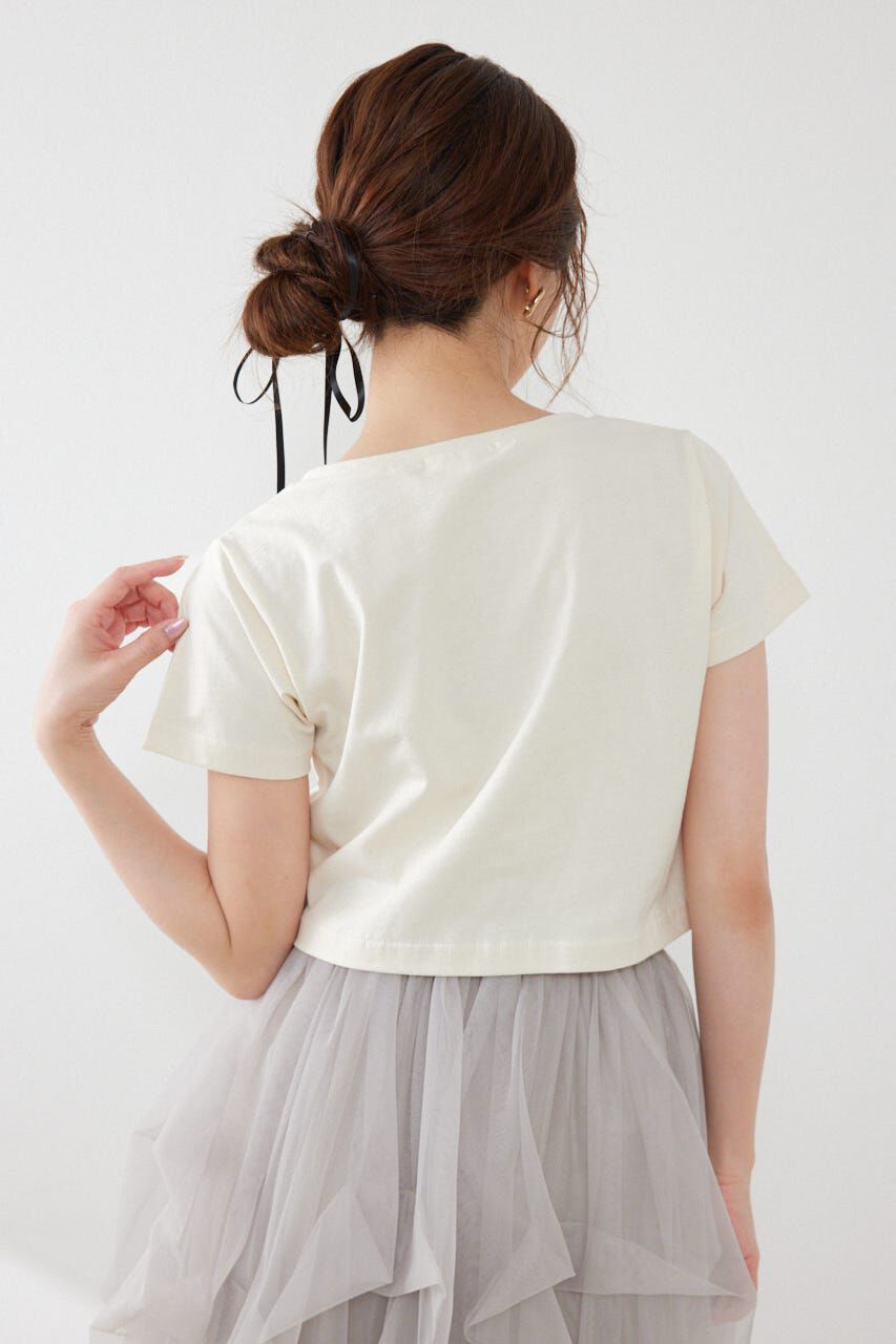 rienda「デコラティブロゴTシャツ」|Tシャツ・カットソー|