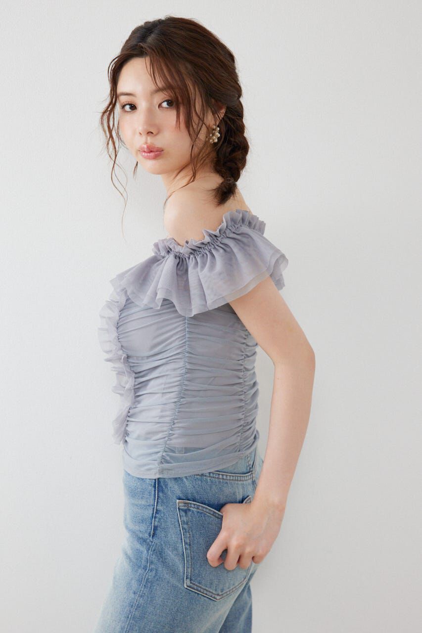 rienda「フリルオフショルカットトップス」|Tシャツ・カットソー|