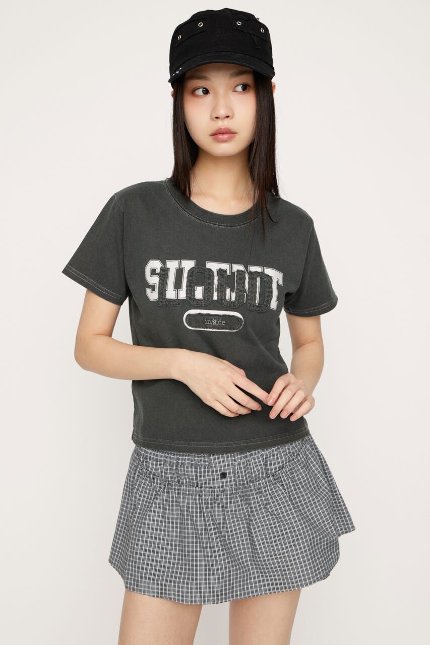 SLY「LOGO ON PATCH Tシャツ」|Tシャツ・カットソー|L/BLK1
