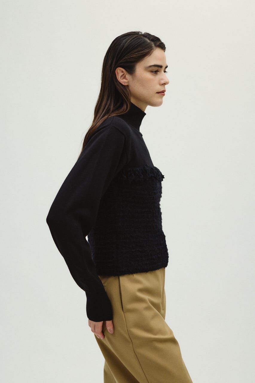 RIM.ARK 「Tweed docking knit tops」|ニット・セーター|