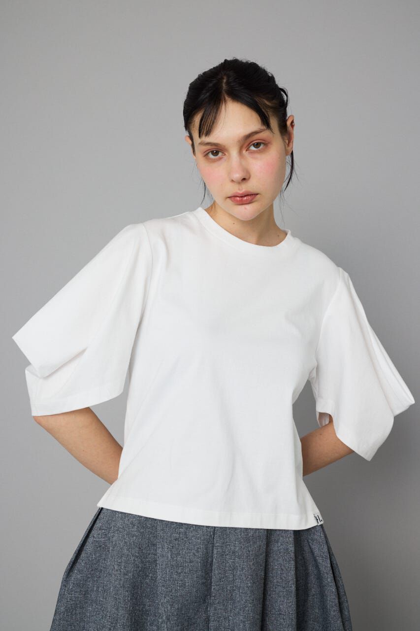 HeRIN.CYE「Tuck sleeve cut tops」|Tシャツ・カットソー|WHT