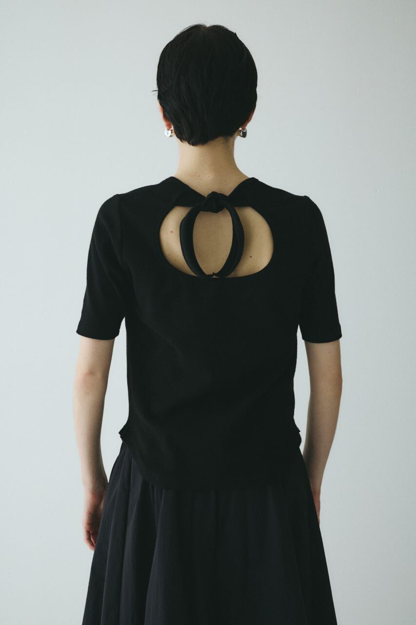 HeRIN.CYE「Back ribbon cut top」|Tシャツ・カットソー|
