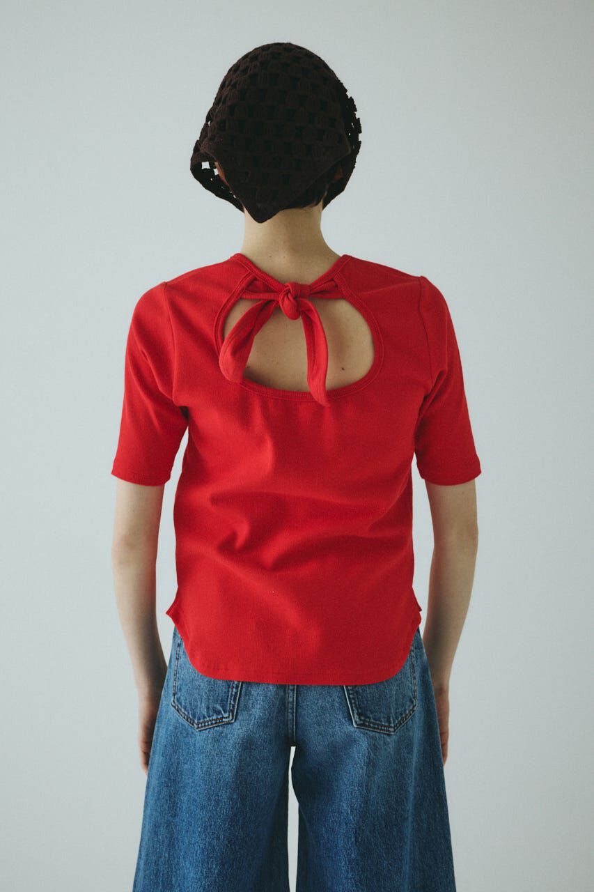 HeRIN.CYE「Back ribbon cut top」|Tシャツ・カットソー|