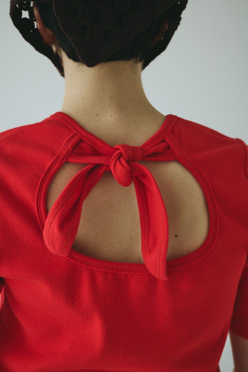 HeRIN.CYE「Back ribbon cut top」|Tシャツ・カットソー|