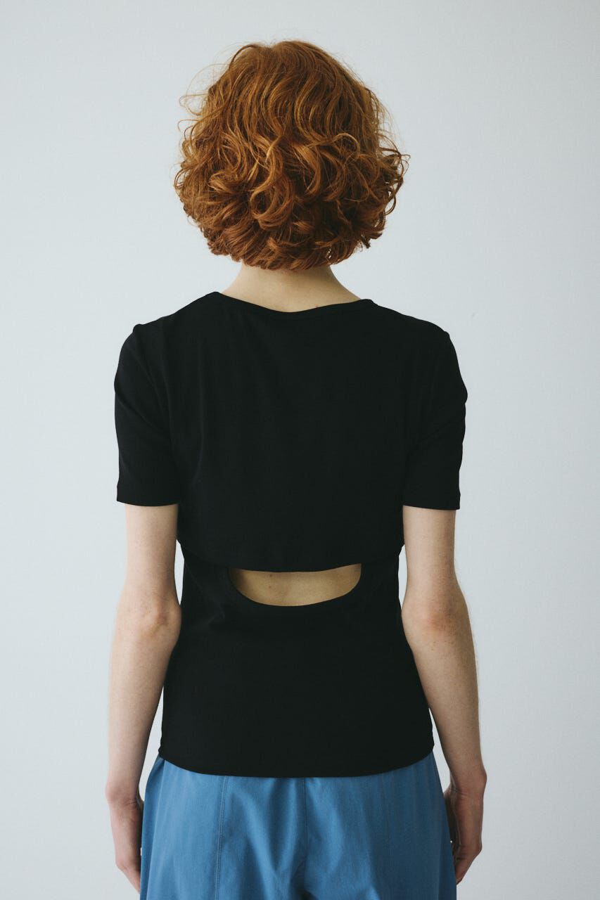 HeRIN.CYE「Back open cut tops」|Tシャツ・カットソー|BLK