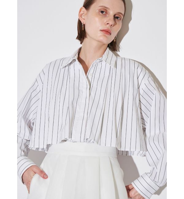 ELENDEEK「STRIPE LAYERED SHIRT」|シャツ・ブラウス|オフホワイト
