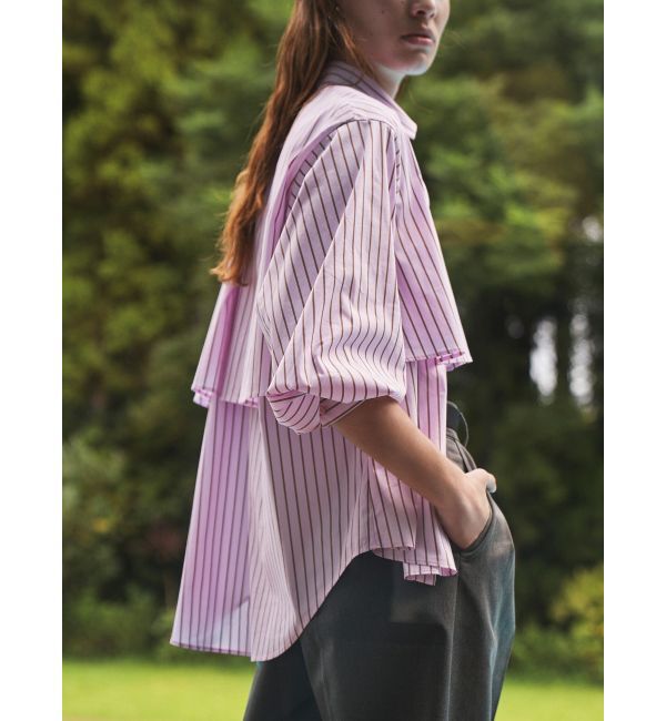 ELENDEEK「STRIPE LAYERED SHIRT」|シャツ・ブラウス|