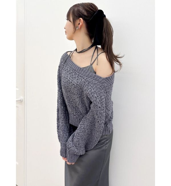 dazzlin「バックリボンリラクシーニット」|ニット・セーター|
