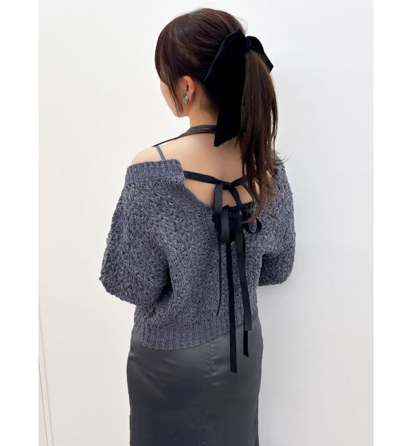 dazzlin「バックリボンリラクシーニット」|ニット・セーター|