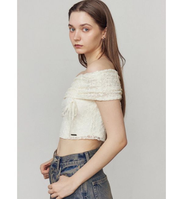 EMODA「レースギャザーオフショルダートップ」|Tシャツ・カットソー|